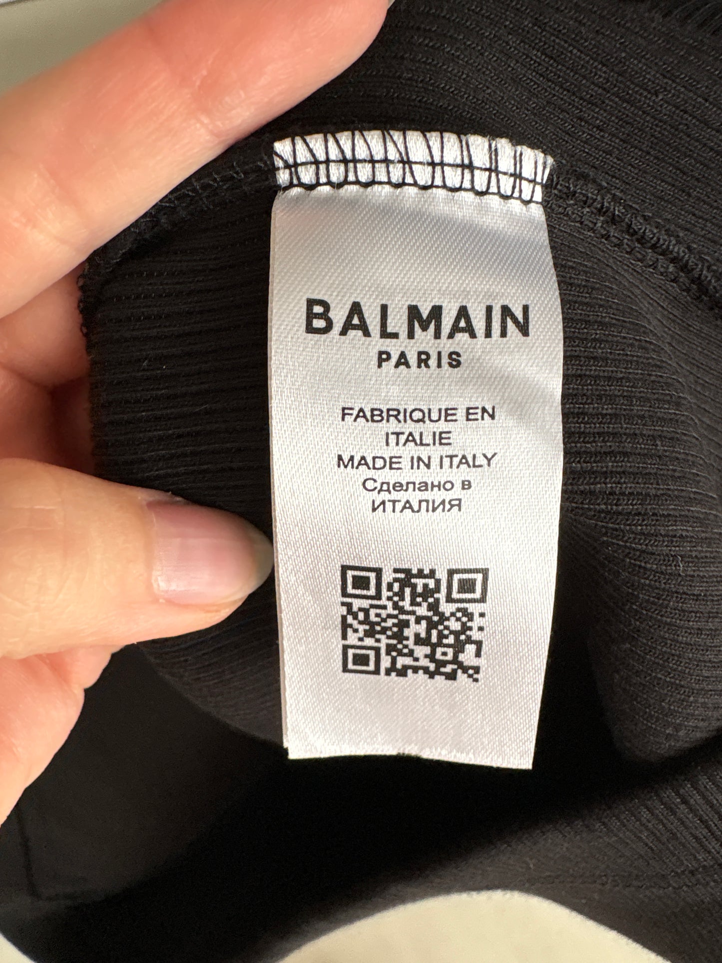 Rochie neagră Balmain cu feroniere aurie din bumbac modelator ultra confort