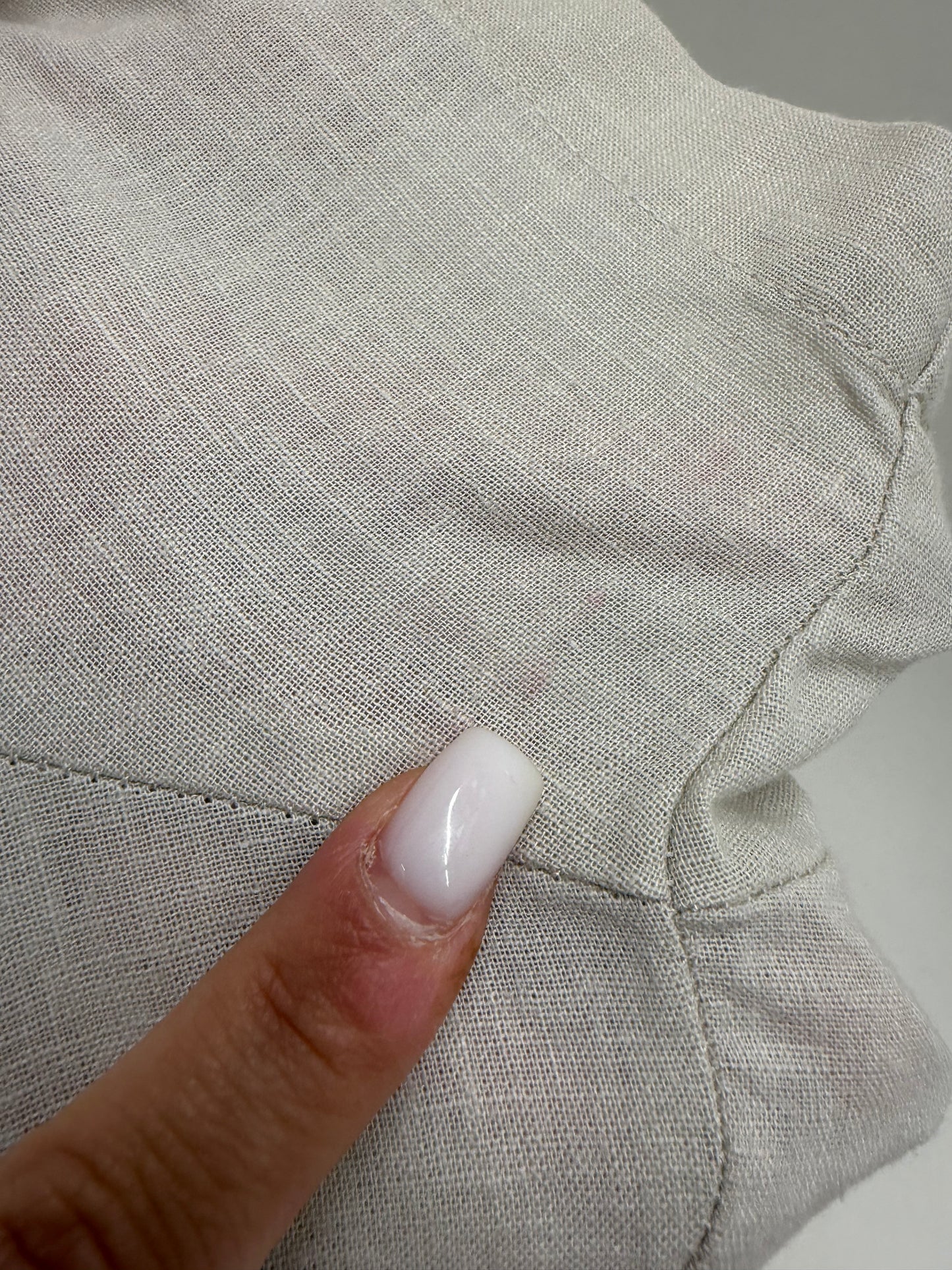 Rochie din pânză de in și bumbac sand nude cu buzunare și talie reglabilă