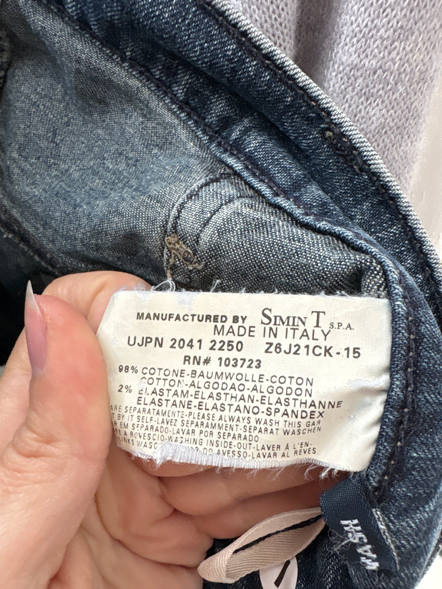 Jeans tall Armani dark wash modelator straight leg