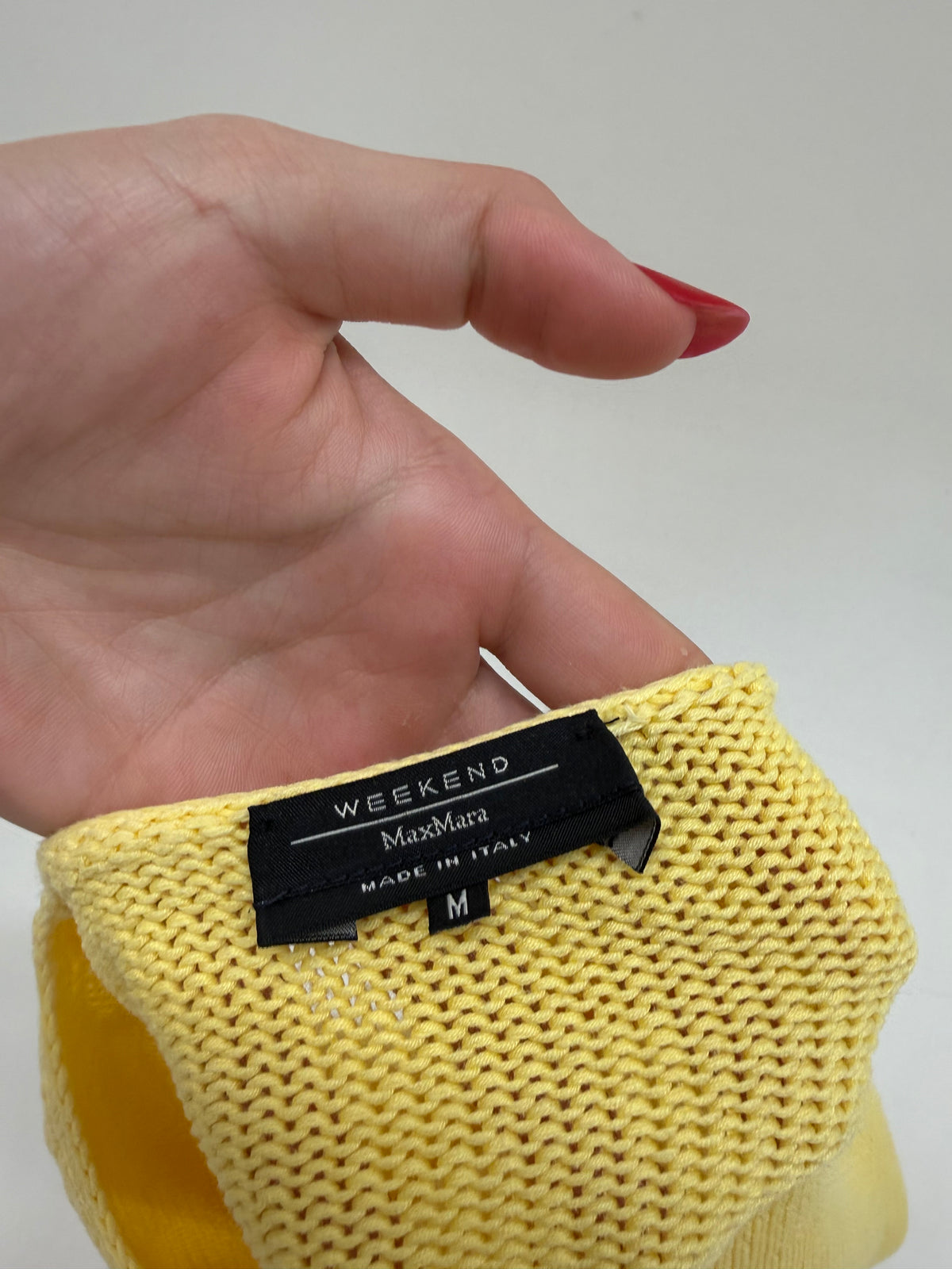 Pulover Max Mara butter yellow din bumbac gros de gramaj mare în croi lejer
