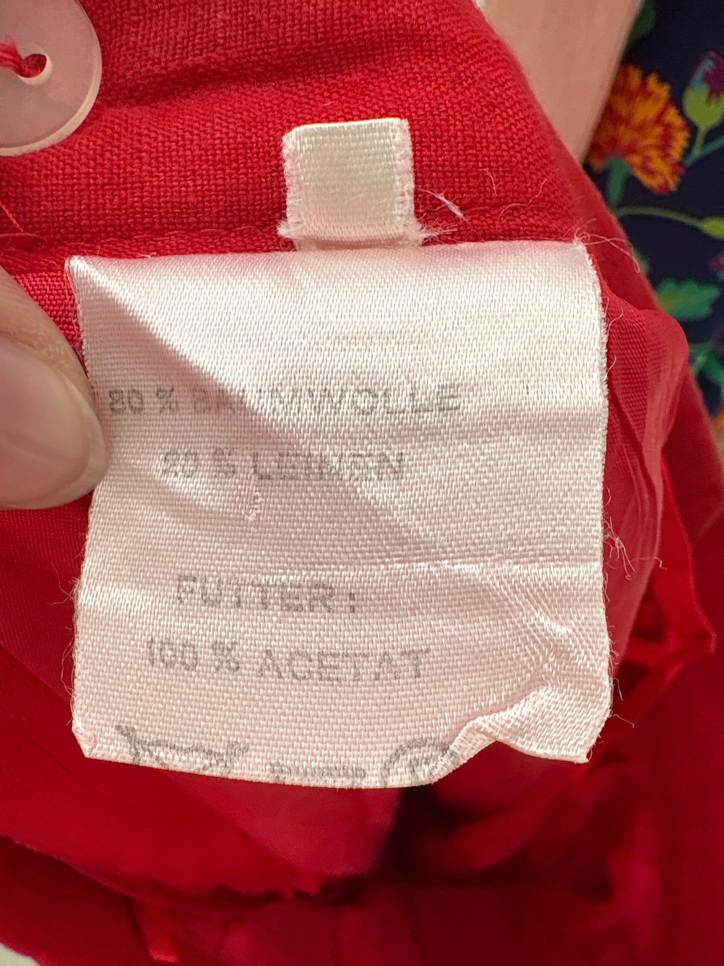 Fustă vintage din pânză excepțională de in și bumbac cu broderie în croi ultra amplu