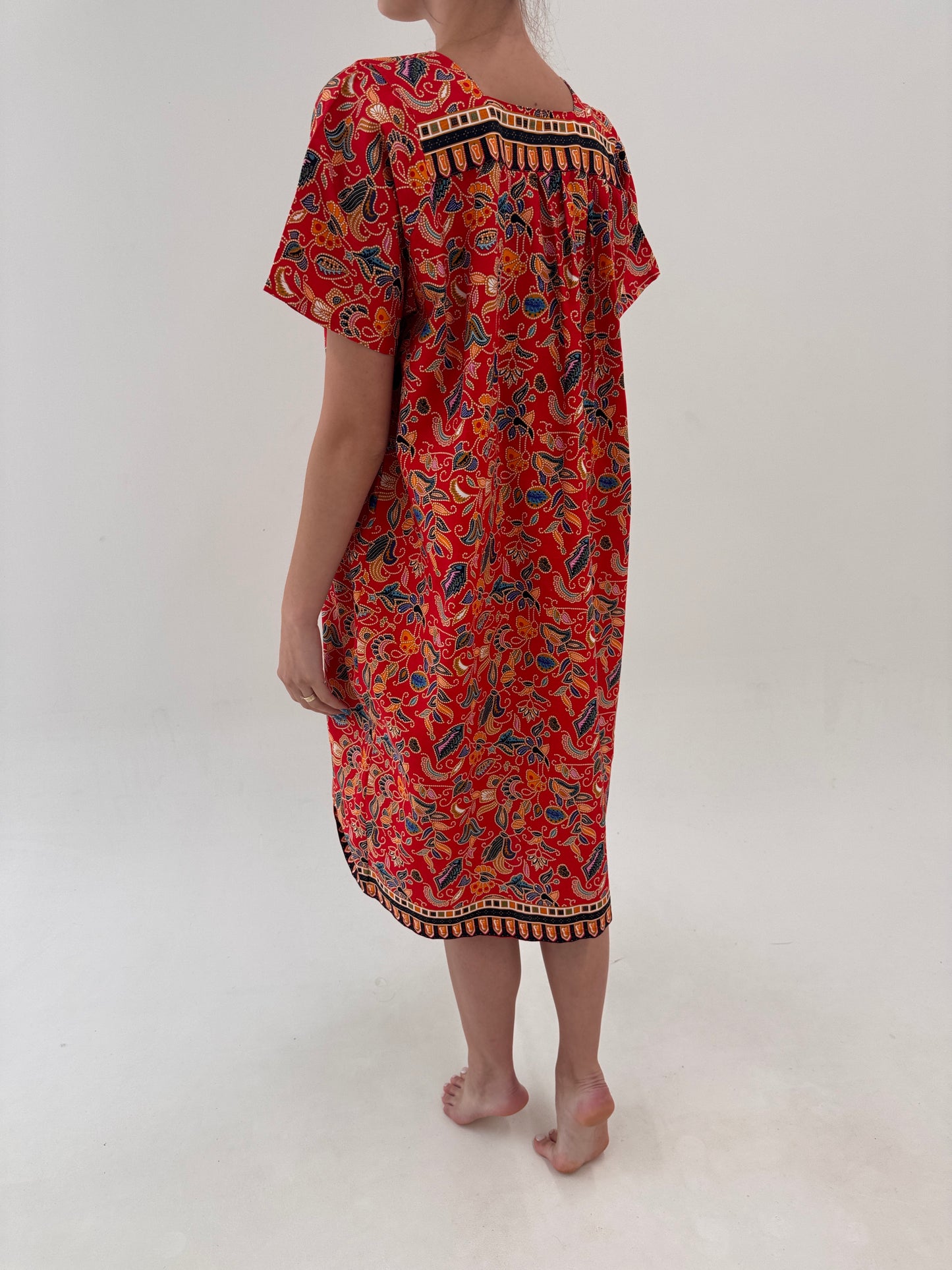 Rochie tip kaftan din pânză de bumbac