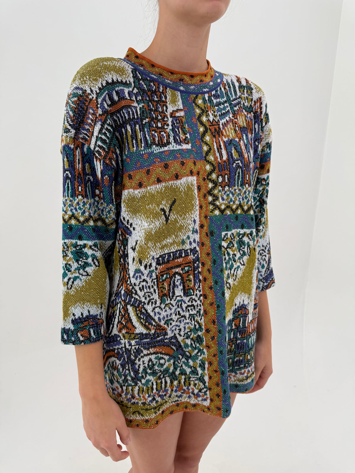 Pulover Missoni petite din tricot excepțional de bumbac gros specific brandului
