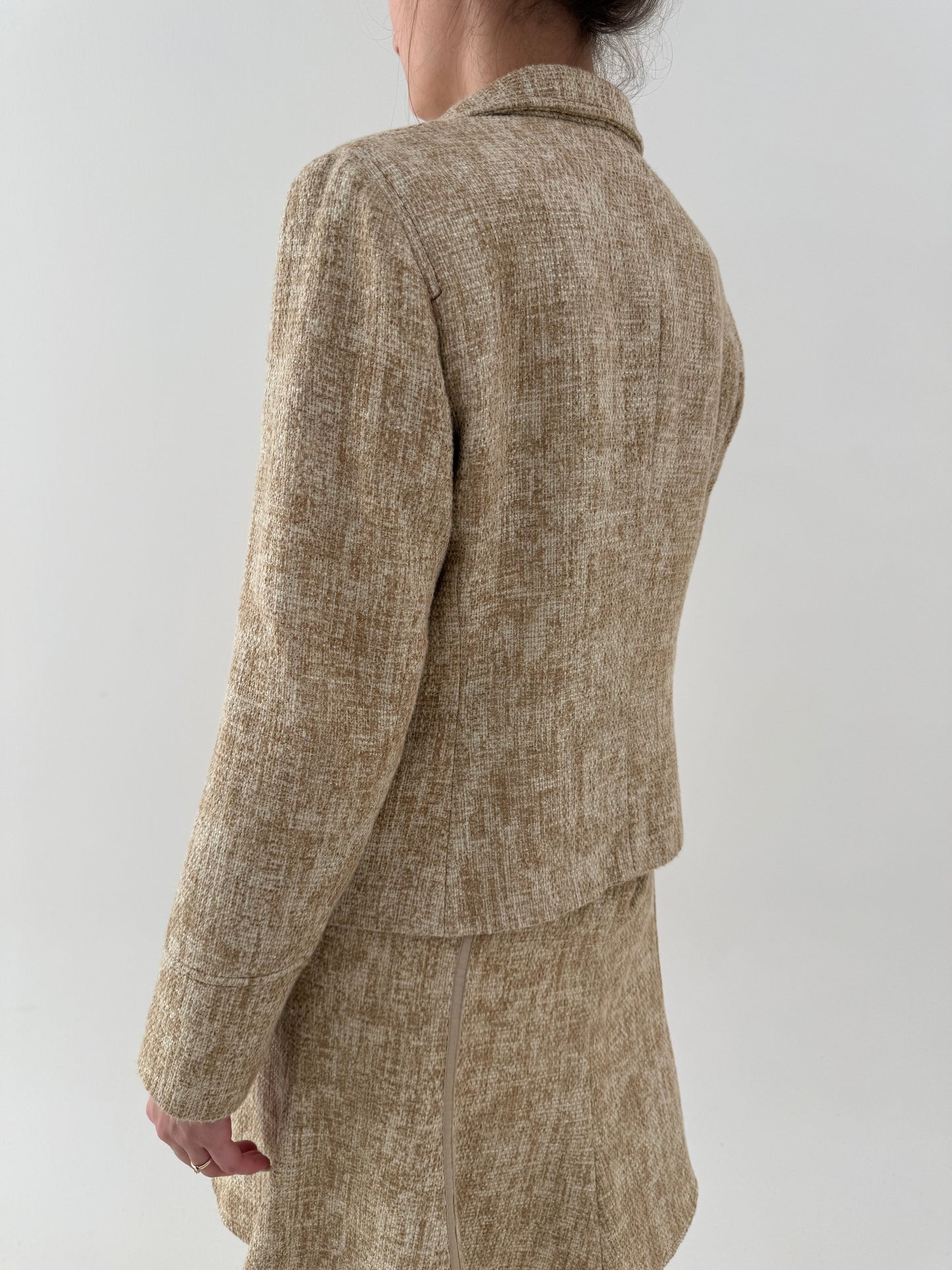 Deux piece clasic Max&Co by Max Mara din tweed de bumbac cu în