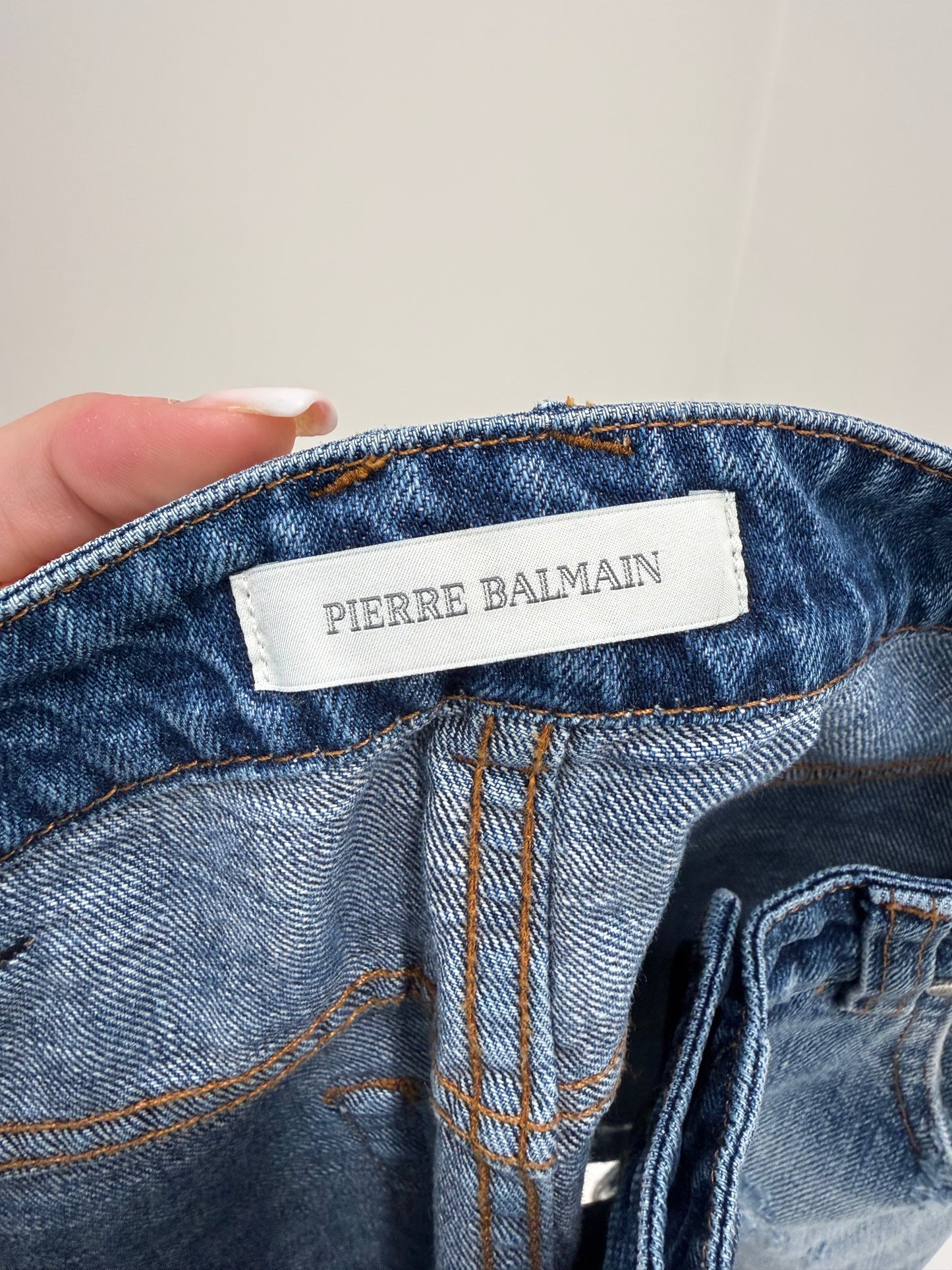 Jeans petite Balmain / capri tall distress effect classic wash