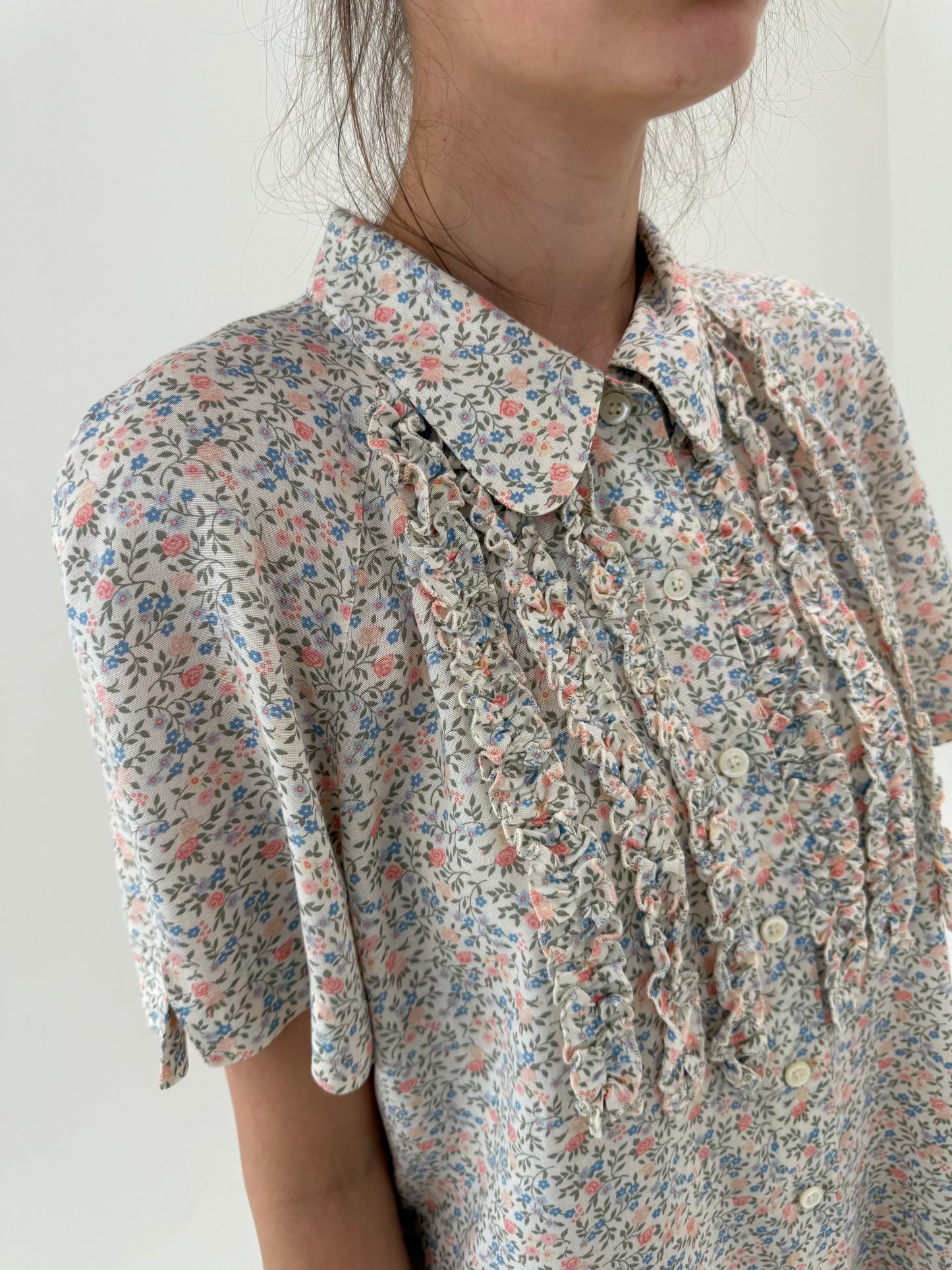 Cămașa vintage luxury Mondi by Escada din pânză extrafina