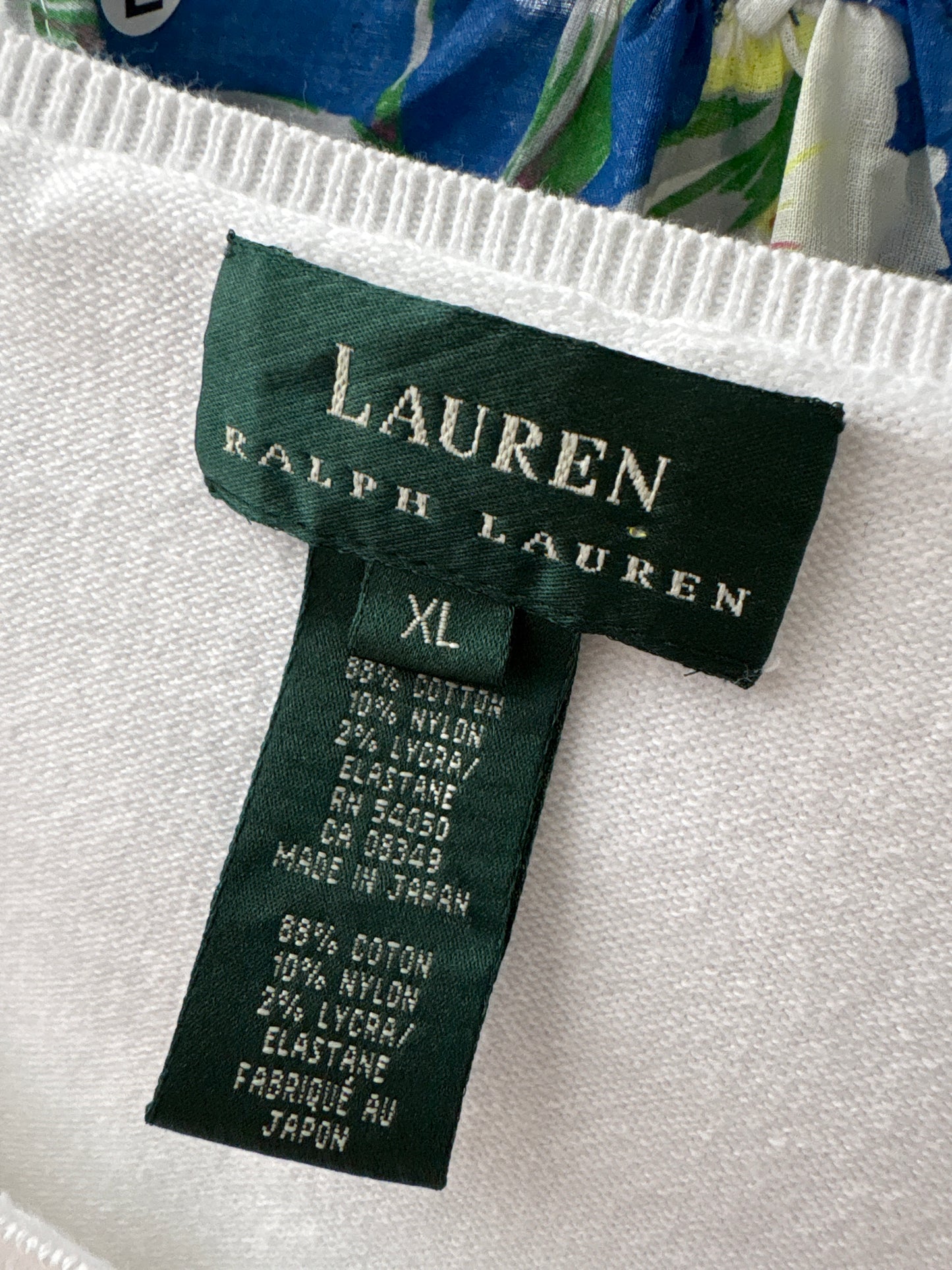 Top din jerse de vară alb Ralph Lauren