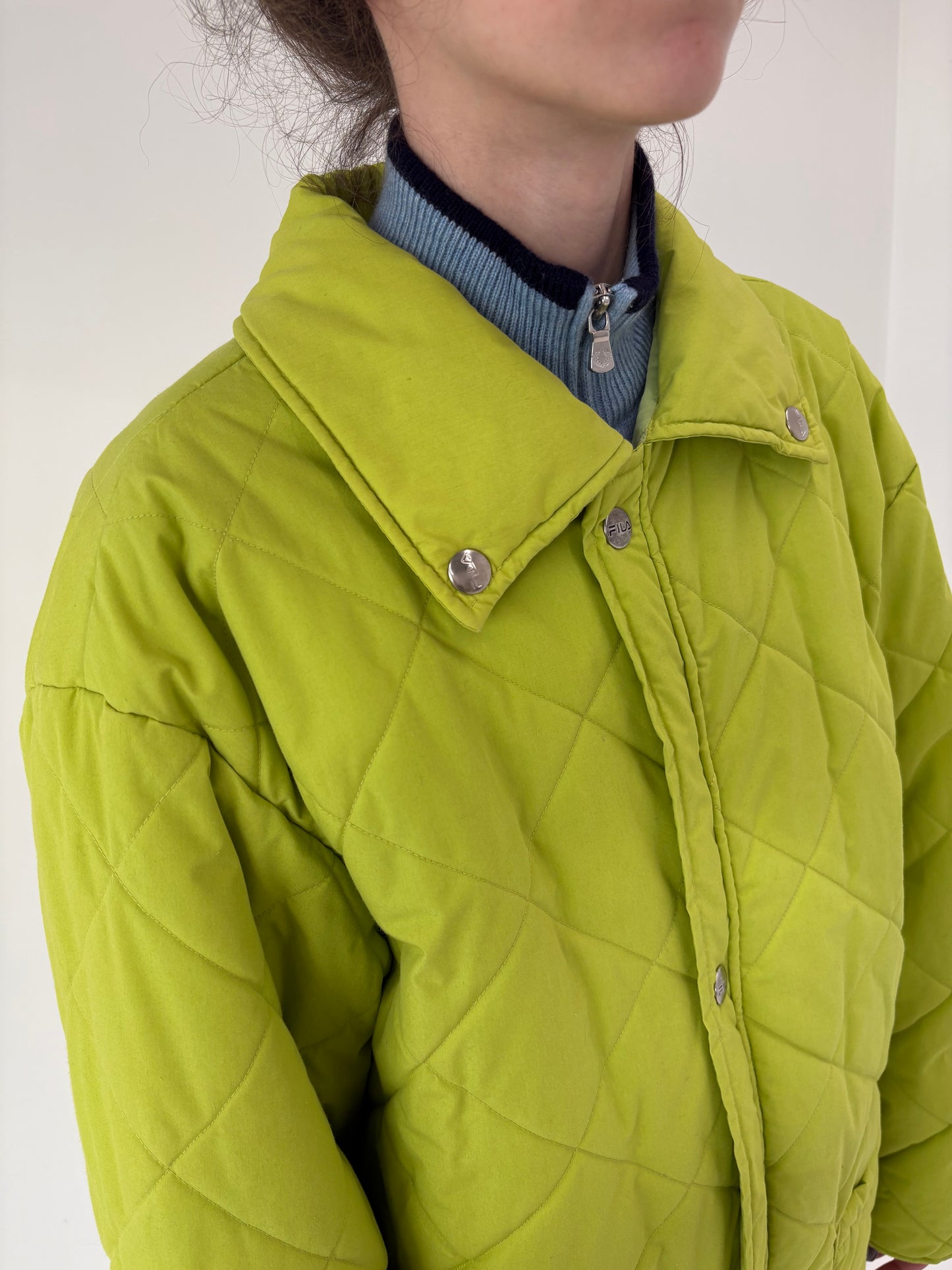 Puffer old vintage Fila anii 80 lime neon