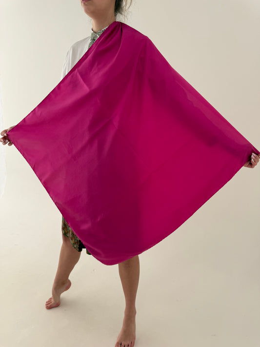 Eșarfă fucsia XL din mătase naturală