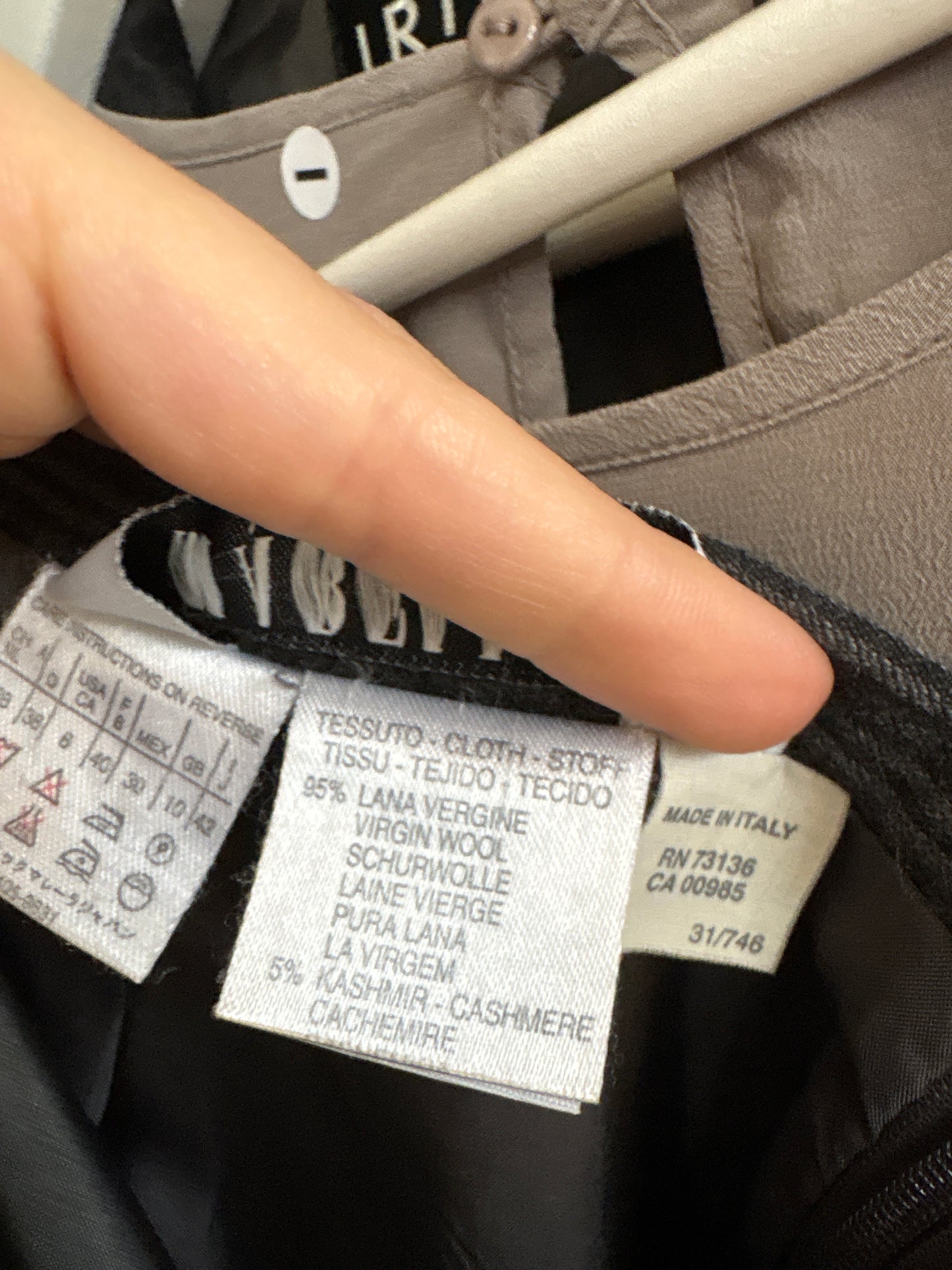 Fustă Marella by Max Mara din lana cu cașmir și dungi fine verticale