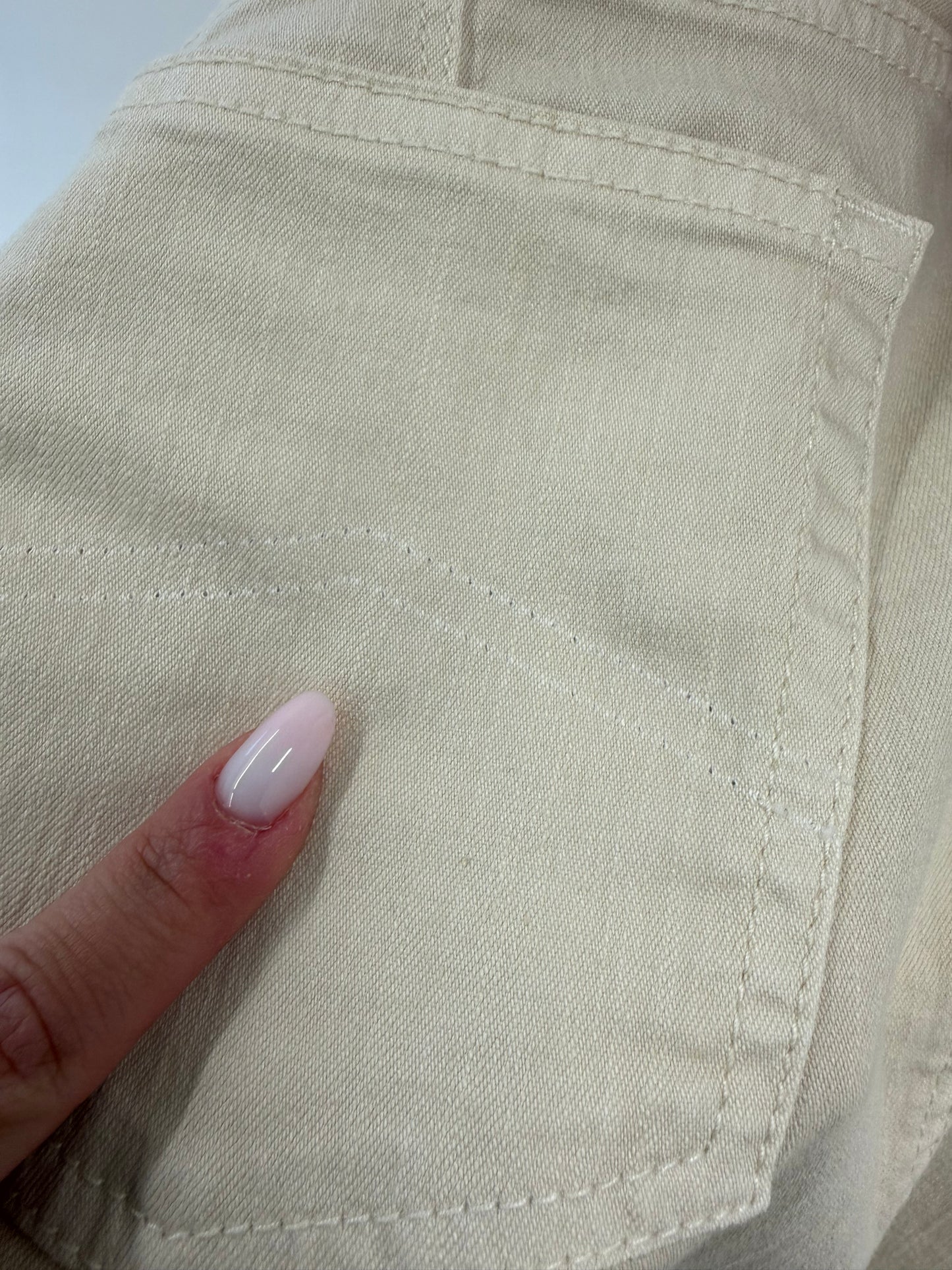 Pantaloni Armani vintage light nude din bumbac ultra confort modelator