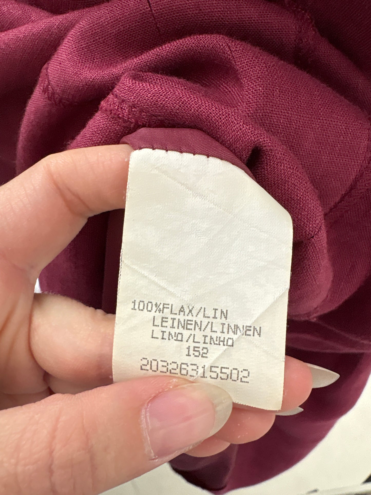Rochie vintage maxi din in burgundy în croi chic minimalist