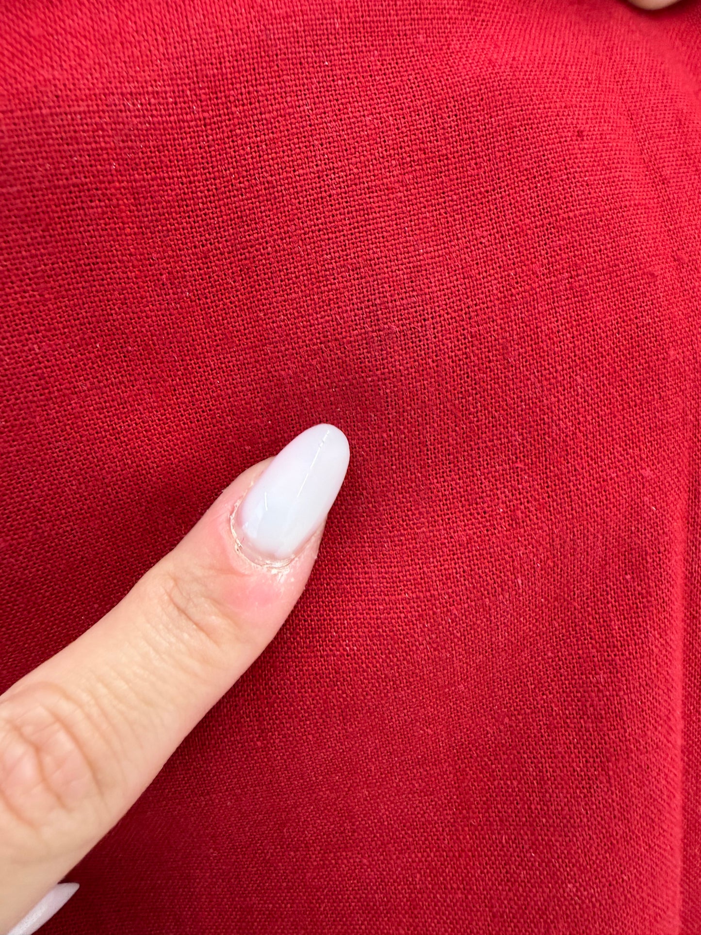 Fustă vintage plisata din pânză grea dark cherry red cu talie ultra înaltă