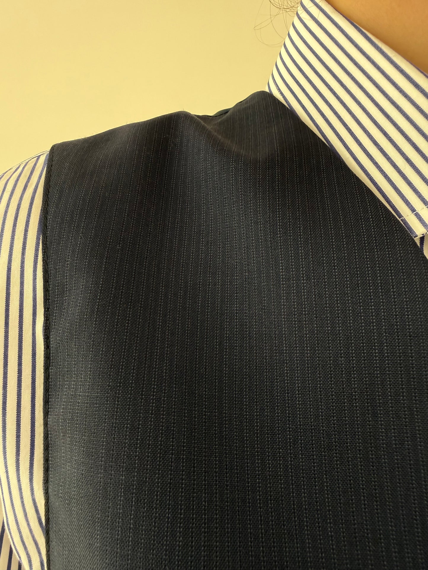 Set sacou + vestă italian din lanita extrafina în croi actual