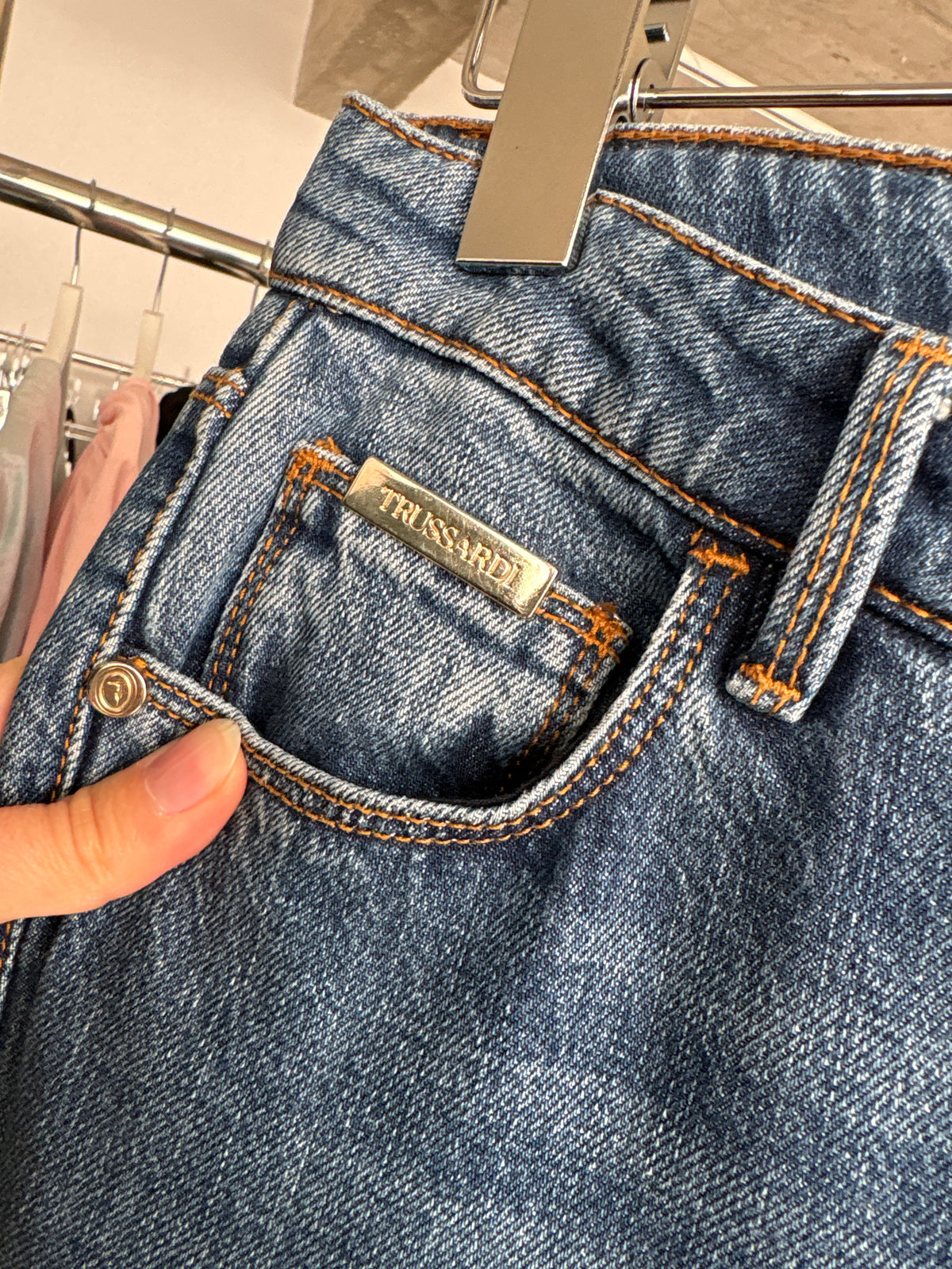 Jeans Trussardi classic wash excepționali confort ușor strech petite