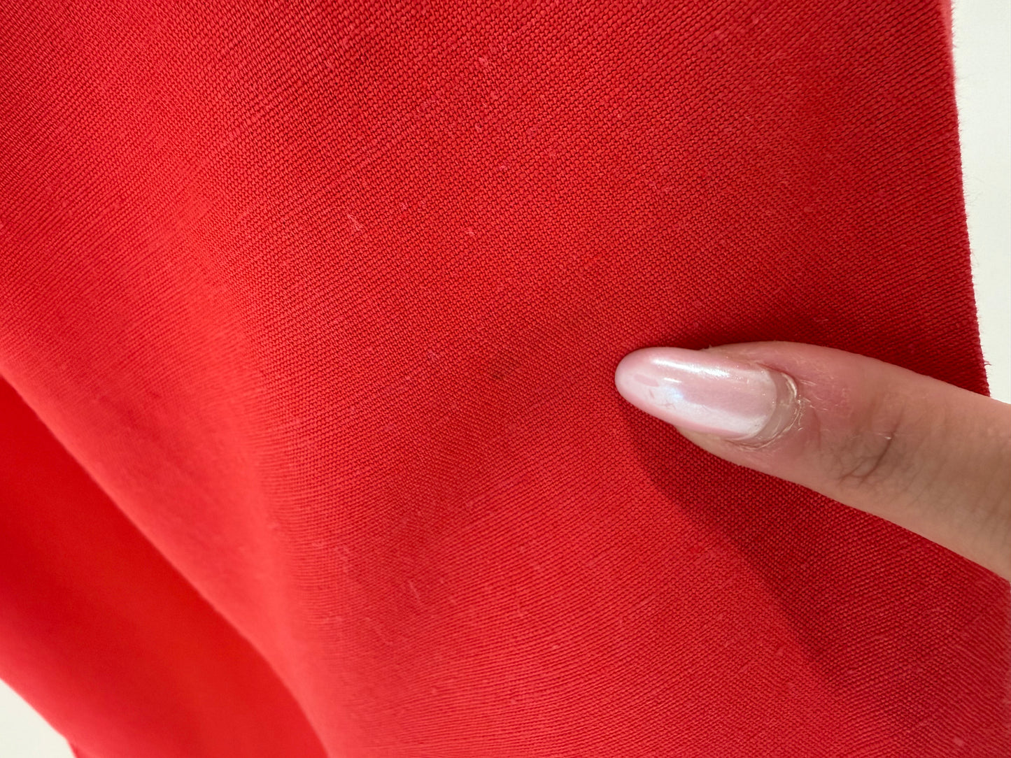 Pantaloni premium italienești din in coral red țigaretă