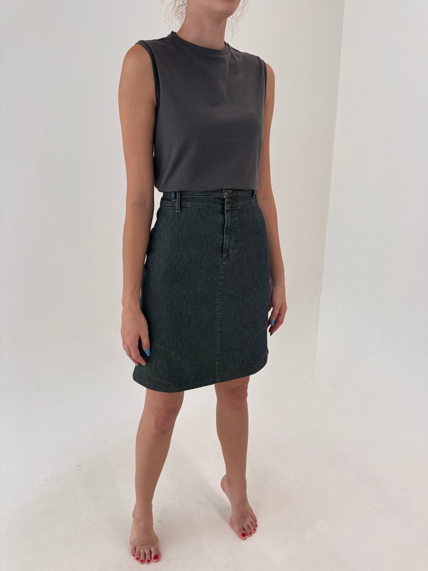 Fustă Krizia luxury de jeans ultra confort modelator green wash