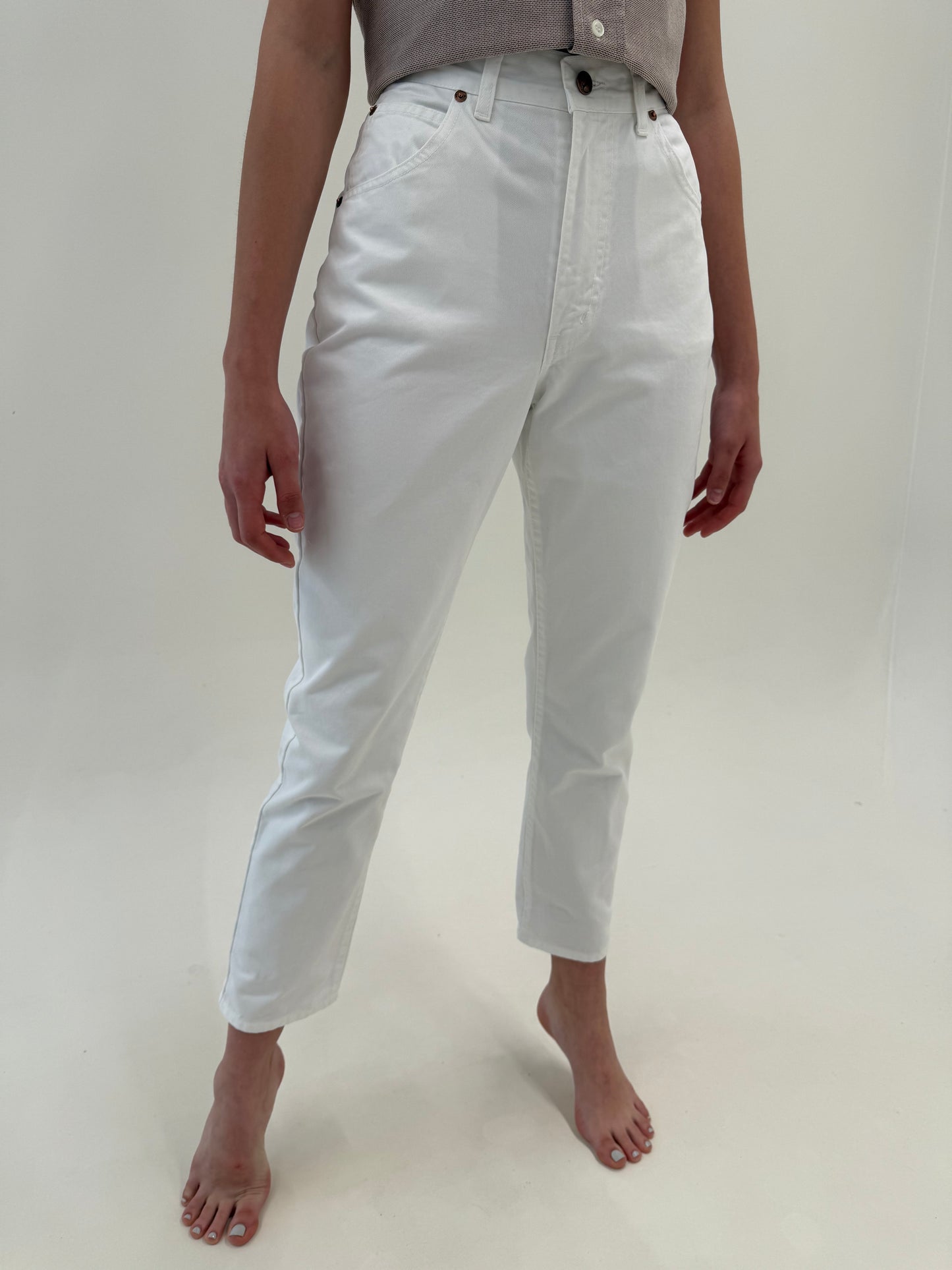 Jeans vintage Valentino de vară cu talie înaltă mom fit