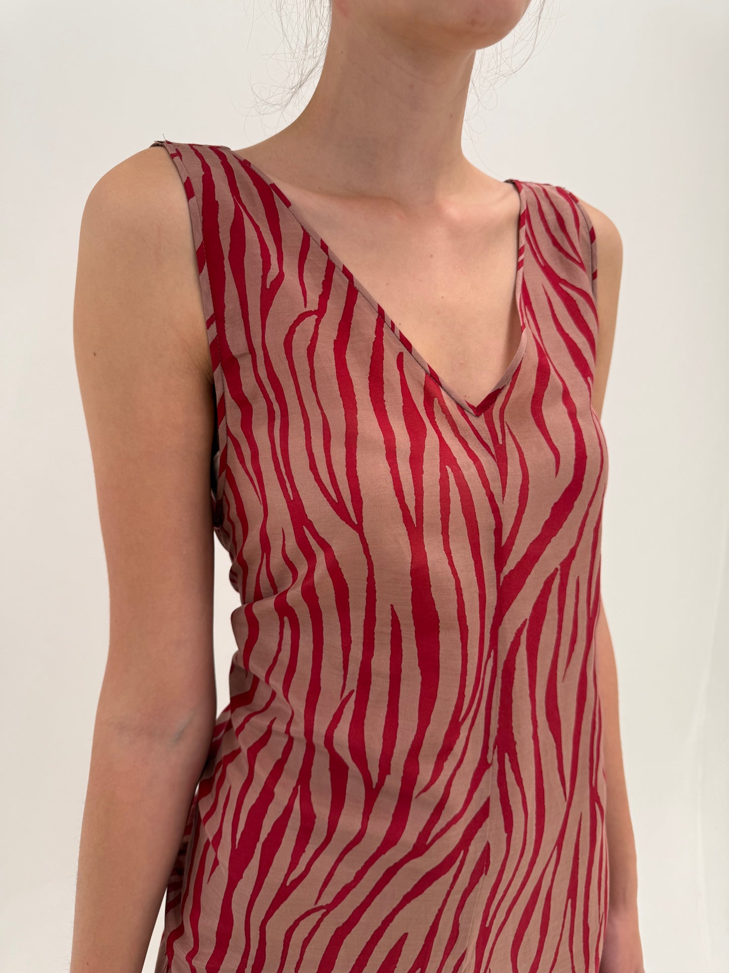 Salopetă luxury tall Diane von Furstenberg din panzica de mătase naturală