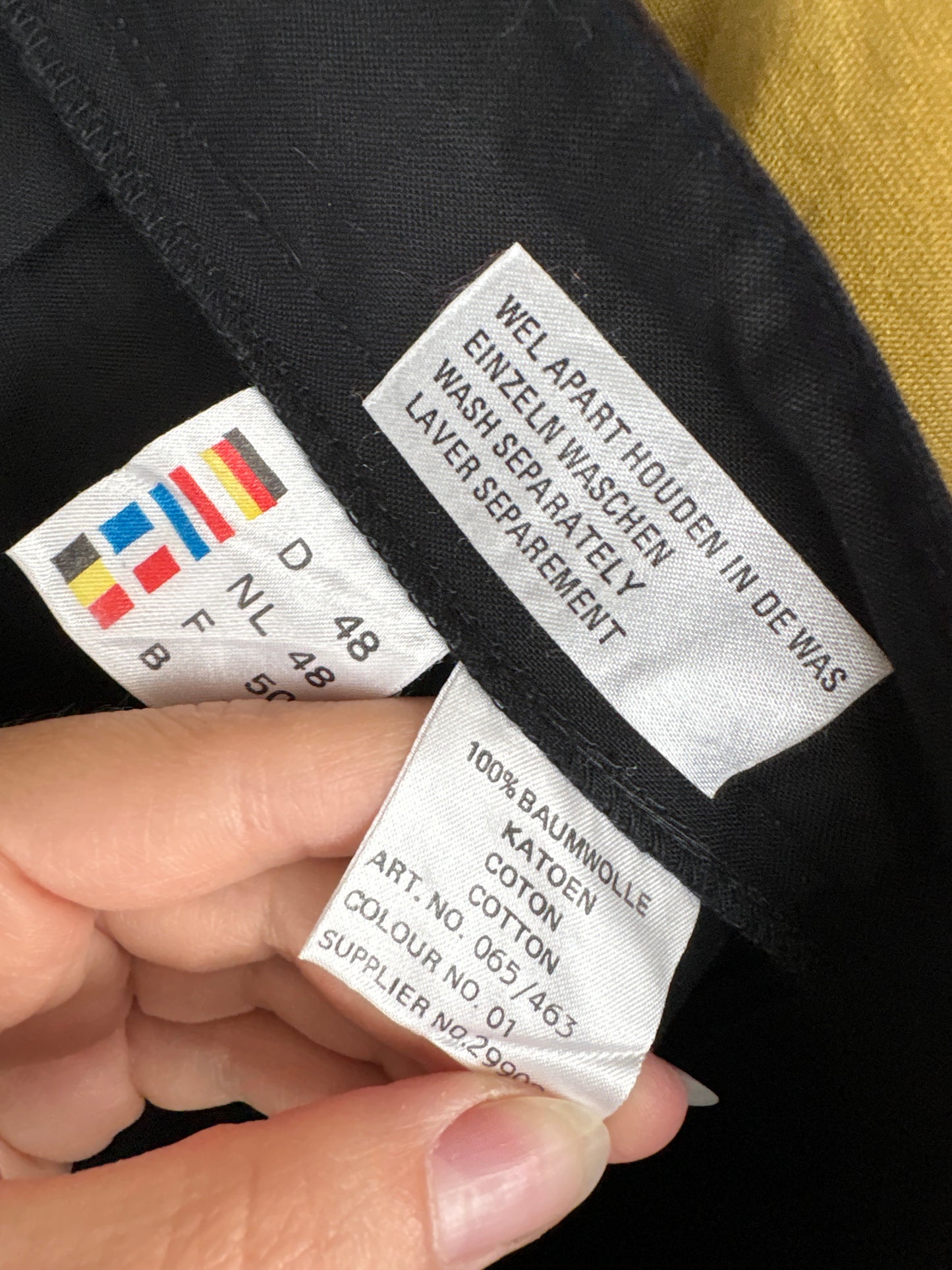 Fustă neagră vintage din pânză de bumbac cu talie ultra înaltă elastică