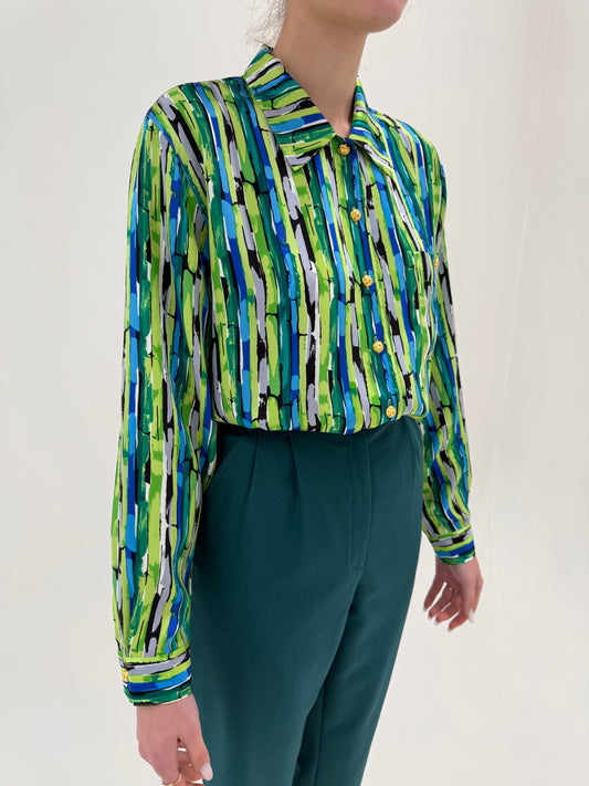 Cămașa din mătase naturală în culori tari