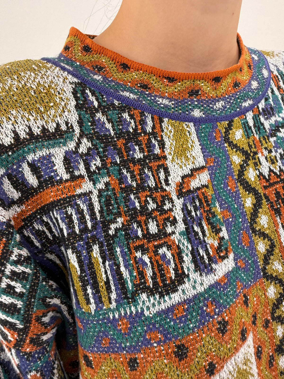 Pulover Missoni petite din tricot excepțional de bumbac gros specific brandului