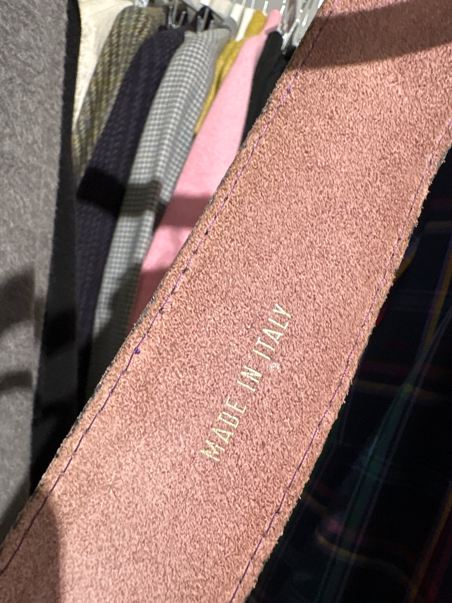 Centura italiană împletită din piele naturală chocolate brown