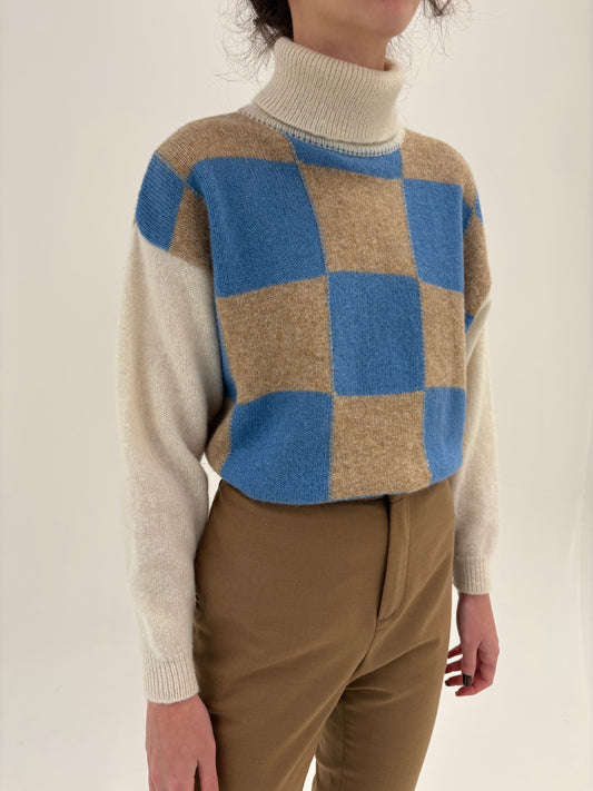 Maleta vintage din gama Max Mara din lana groasă Shetland