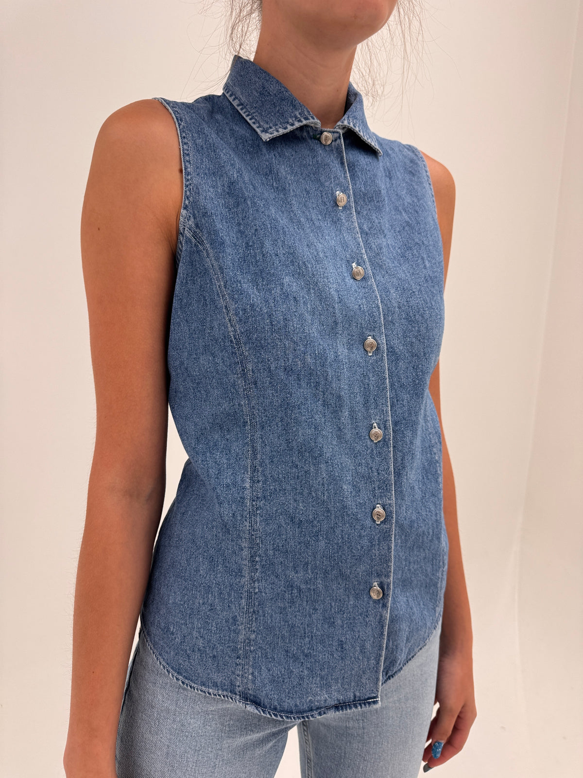 Cămașa cambrata din jeans moale Rommy Hilfiger classic wash