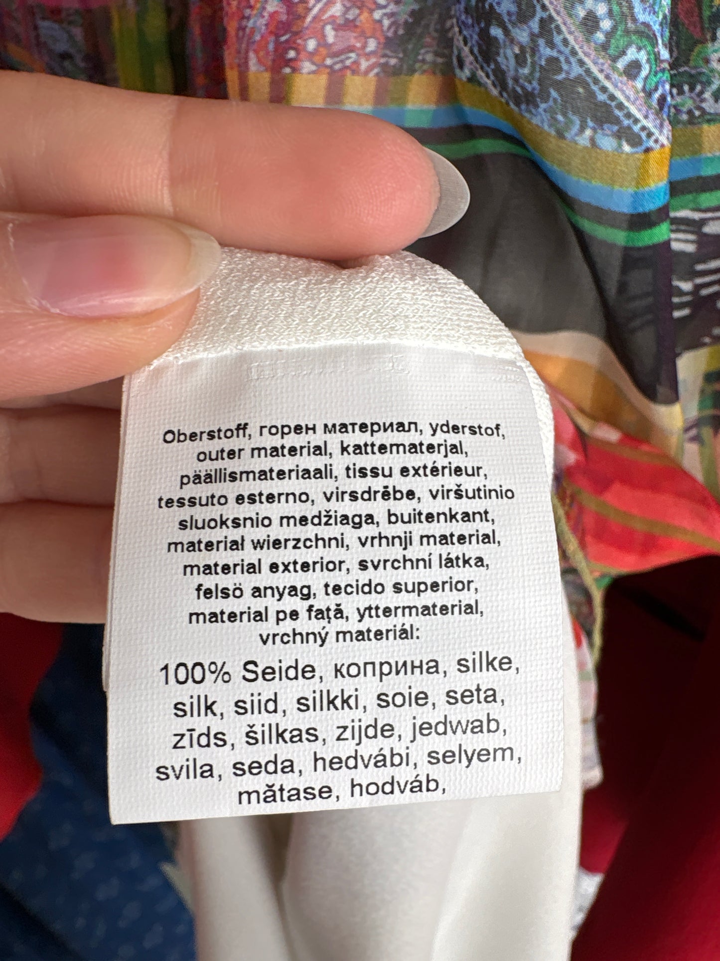 Fustă luxury Madeleine maxi plisată din mătase naturală multicolora
