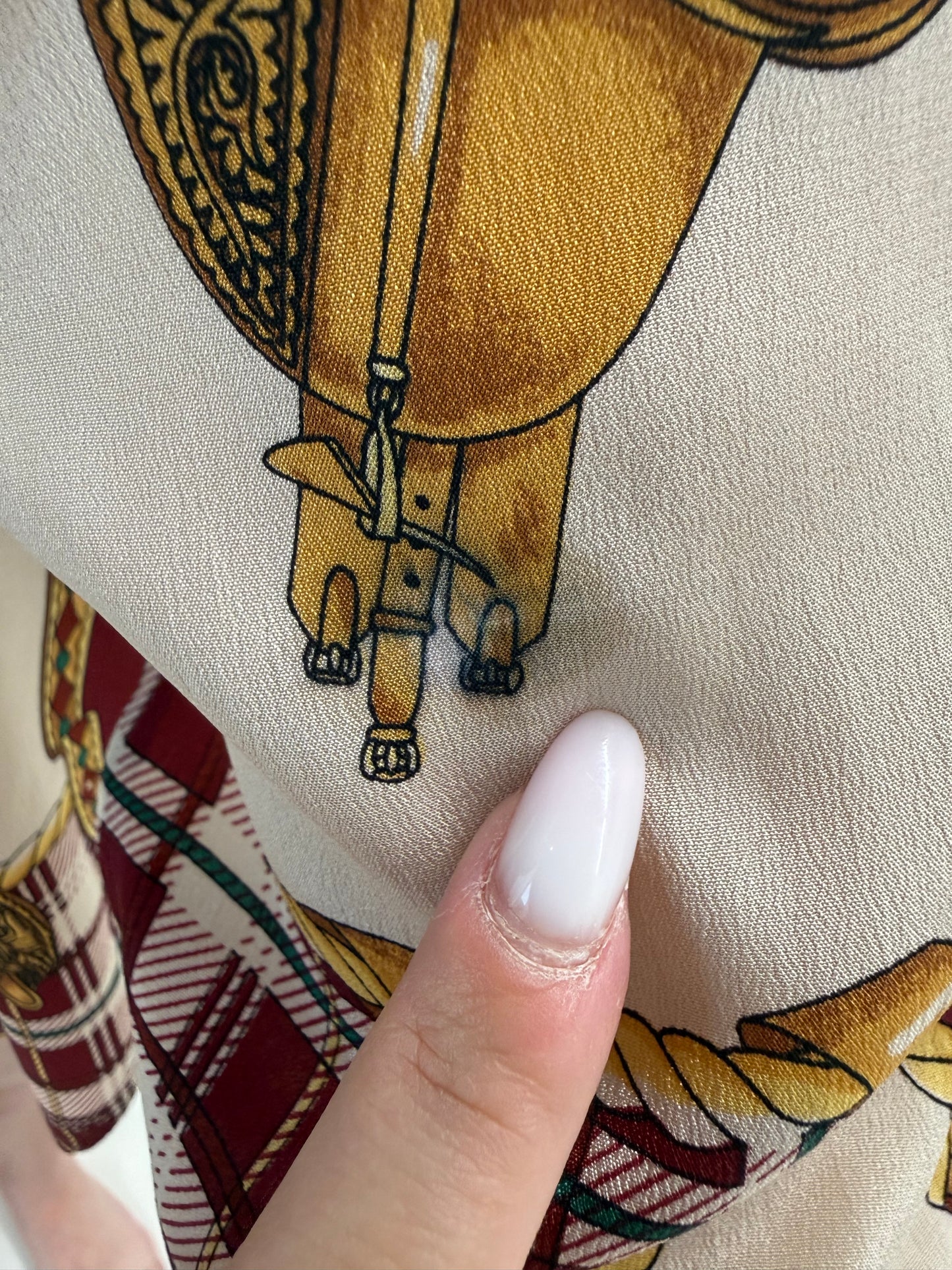 Cămașa cu print baroc și burgundy  din mătase naturală