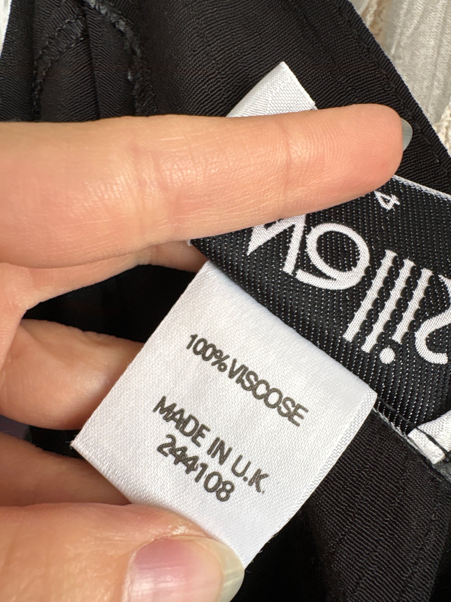 Pantaloni business negri de vară cu talie ultra înaltă marcată tall