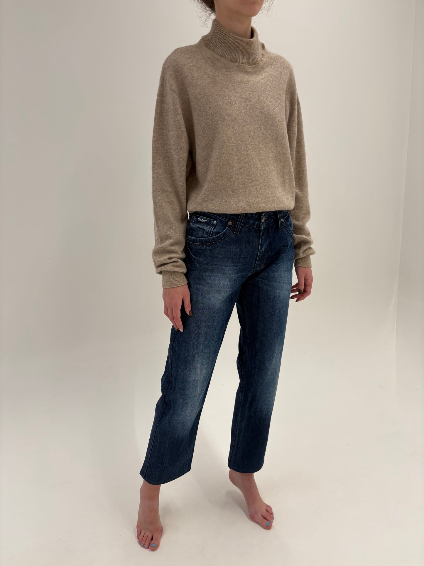 Jeans Armani dark wash plin straight leg