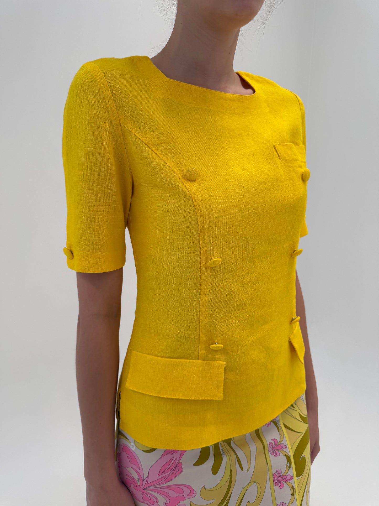 Corsaj vintage Luisa Spagnoli din in premium structurat