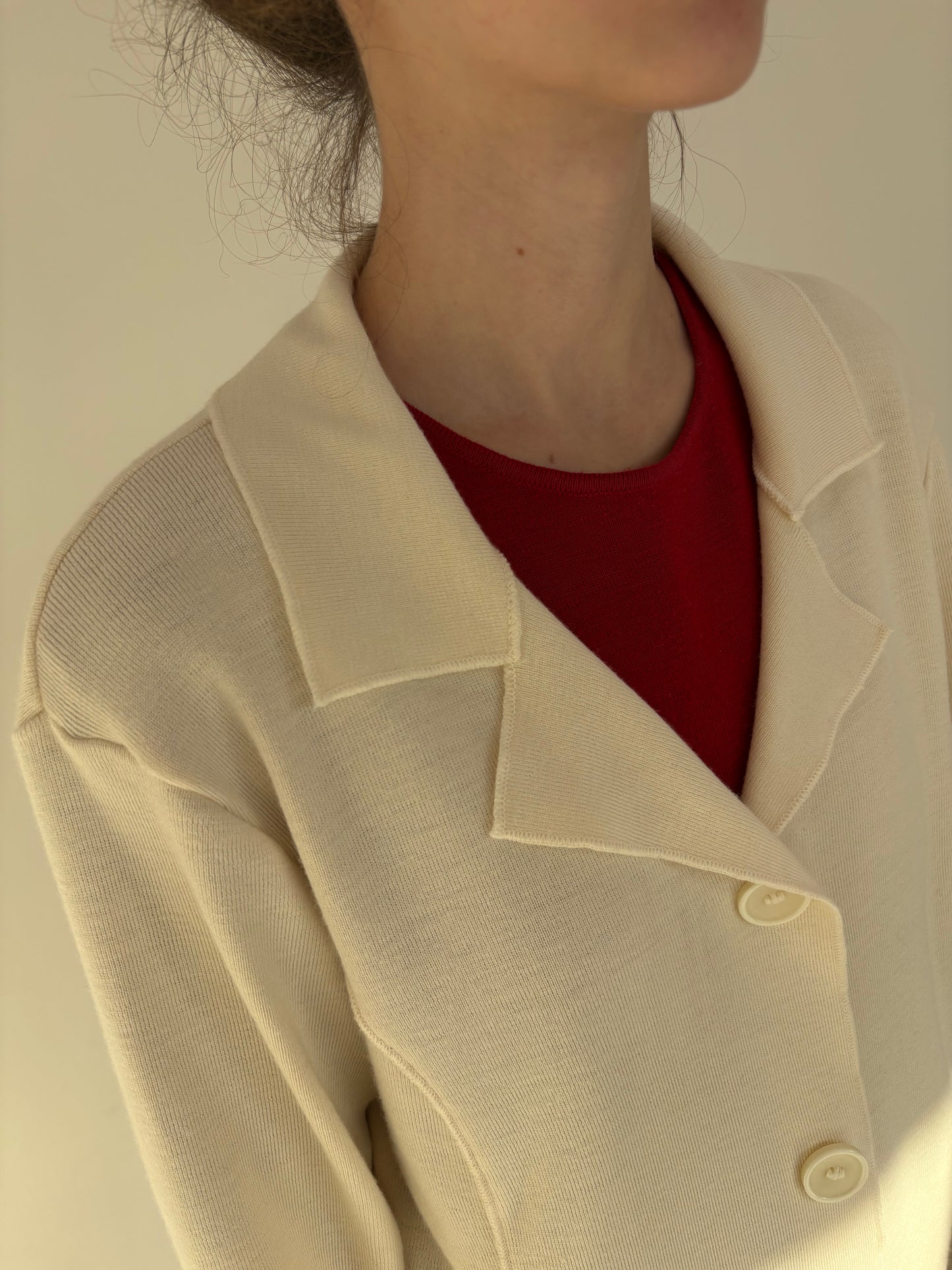 Sacou din tricot de lana de brand luxury plus size Marina Rinaldi