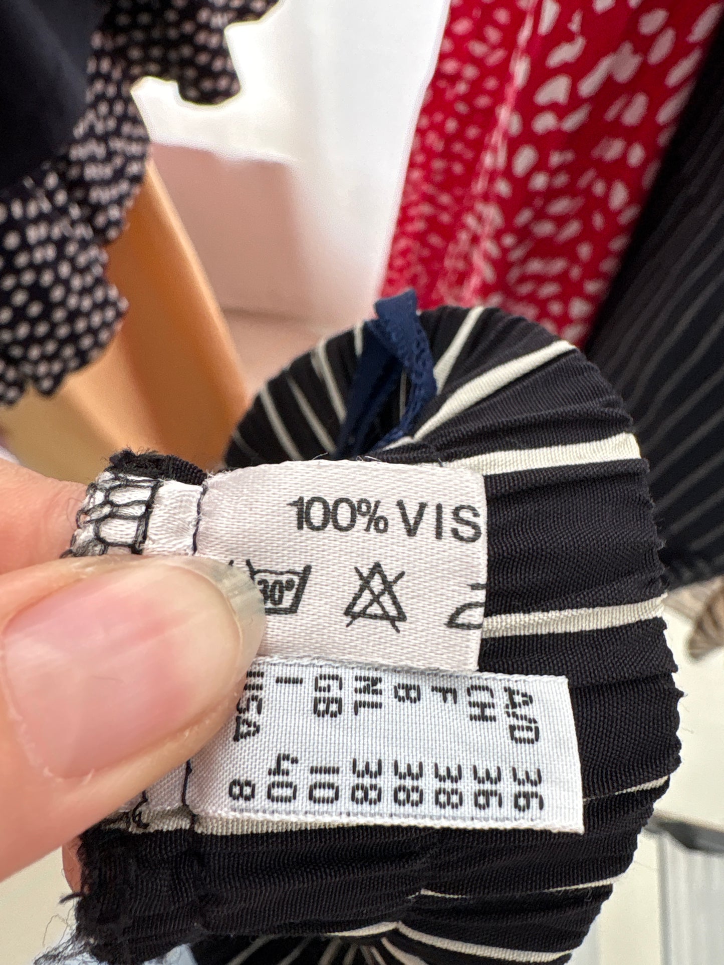 Pantaloni super vaporoși de vară Navy cu dungi verticale și talie elastică
