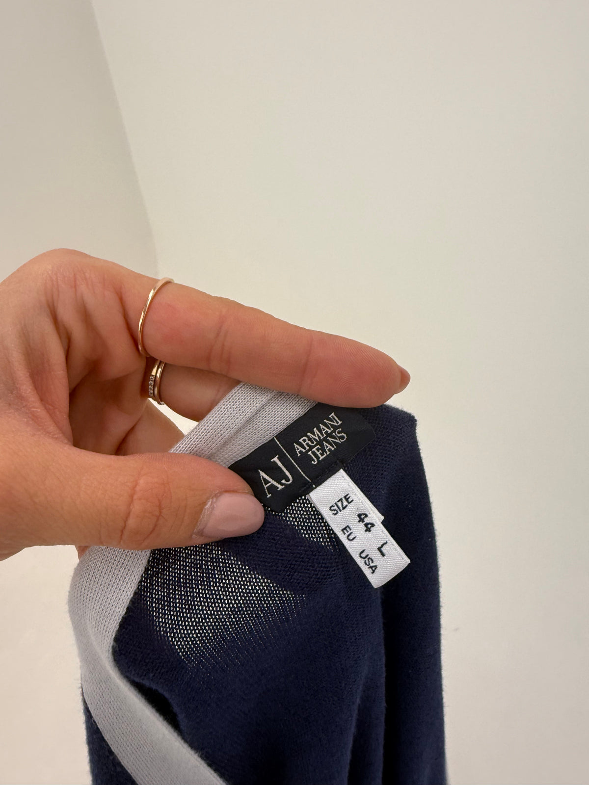 Cardigan Armani cu nasturi bijuterie din jerse de bumbac și modal