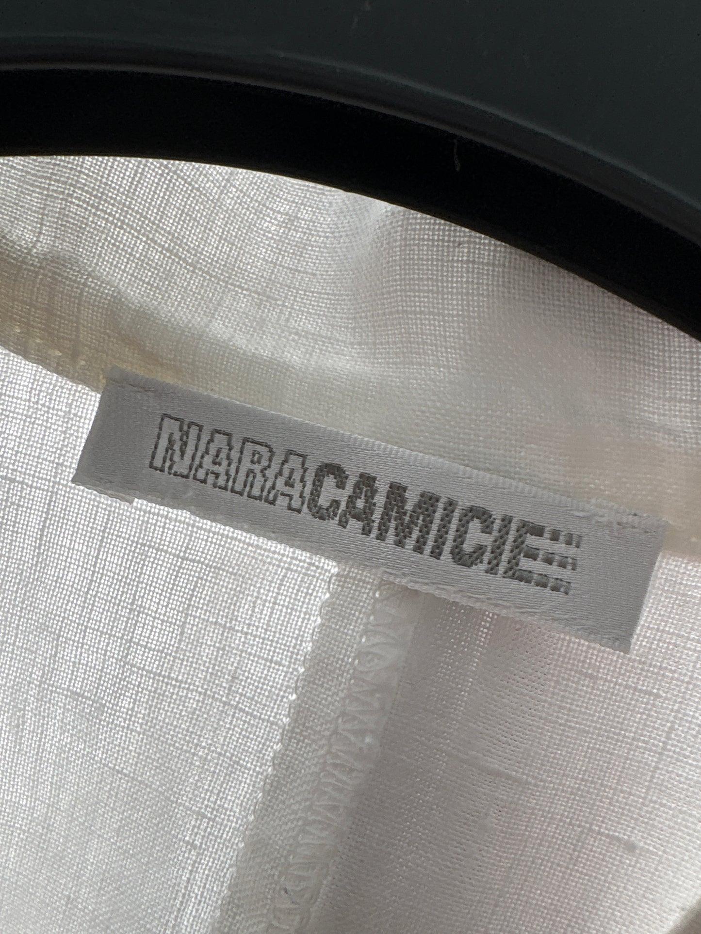 Cămașa luxury Nara Camicie din in cu broderie camel