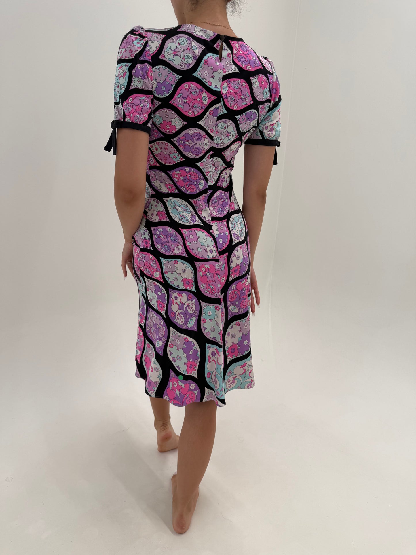 Rochie iconic ultra luxury Emilio Pucci vintage de colecție din mătase naturală