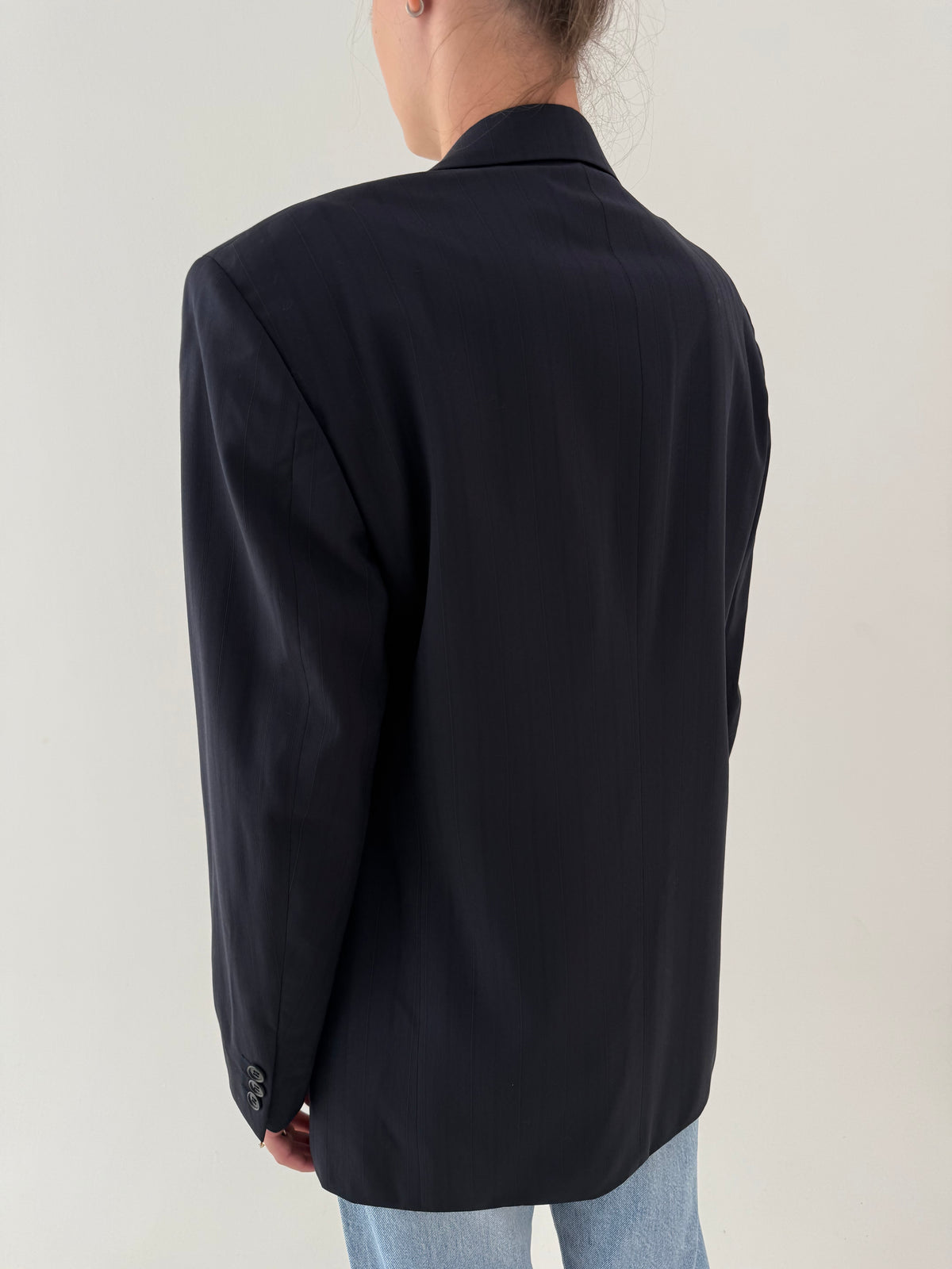 Sacou Missoni tall din lana excepțională Navy blue cu închidere dublă
