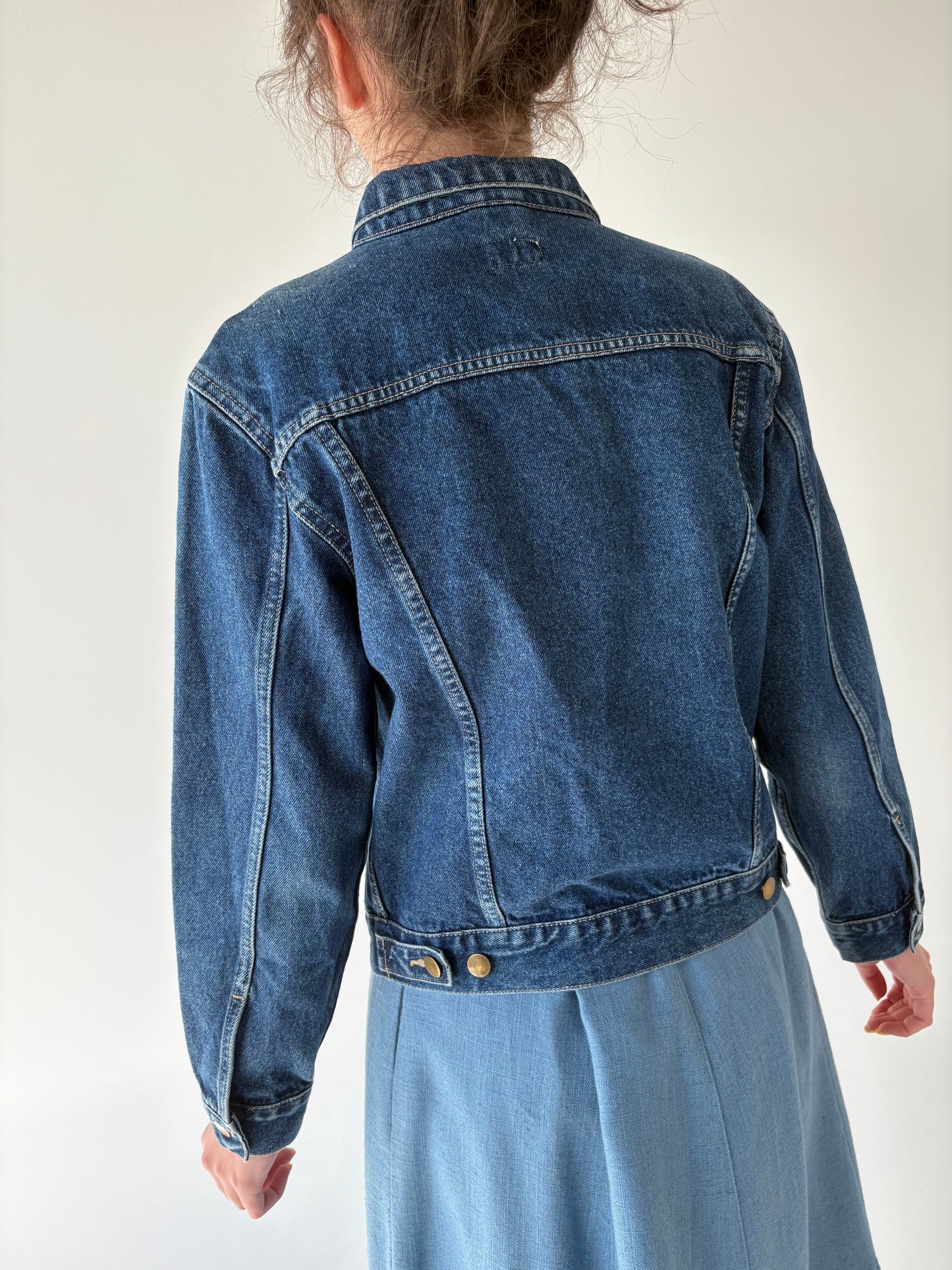 Geacă vintage din jeans classic wash