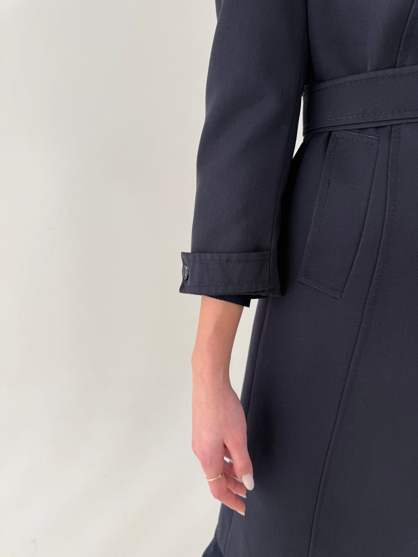 Trench suntire de primăvară din lana extrafina  impermeabilă petite