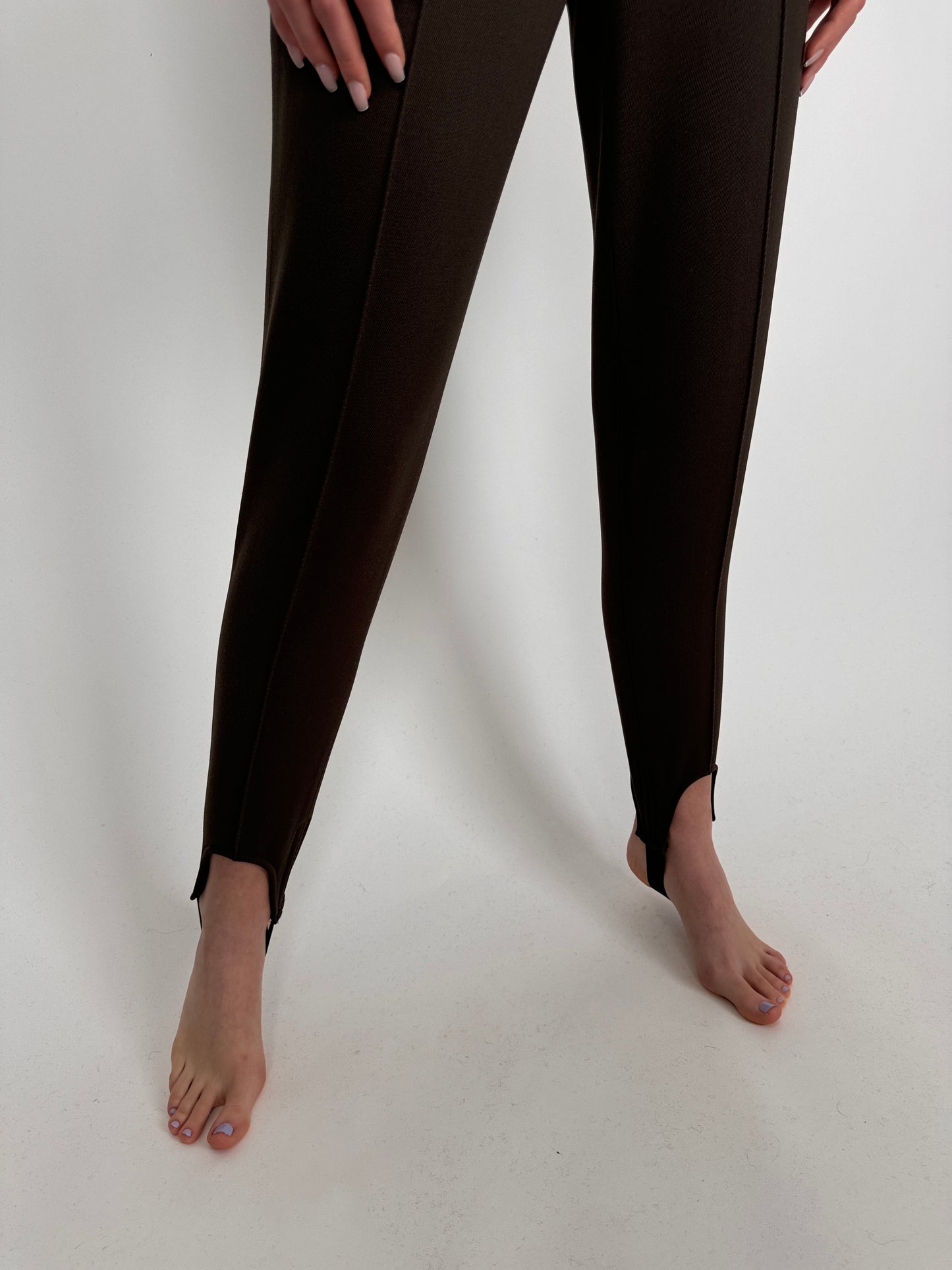 Pantaloni vintage tehnici modelatori chocolate brown