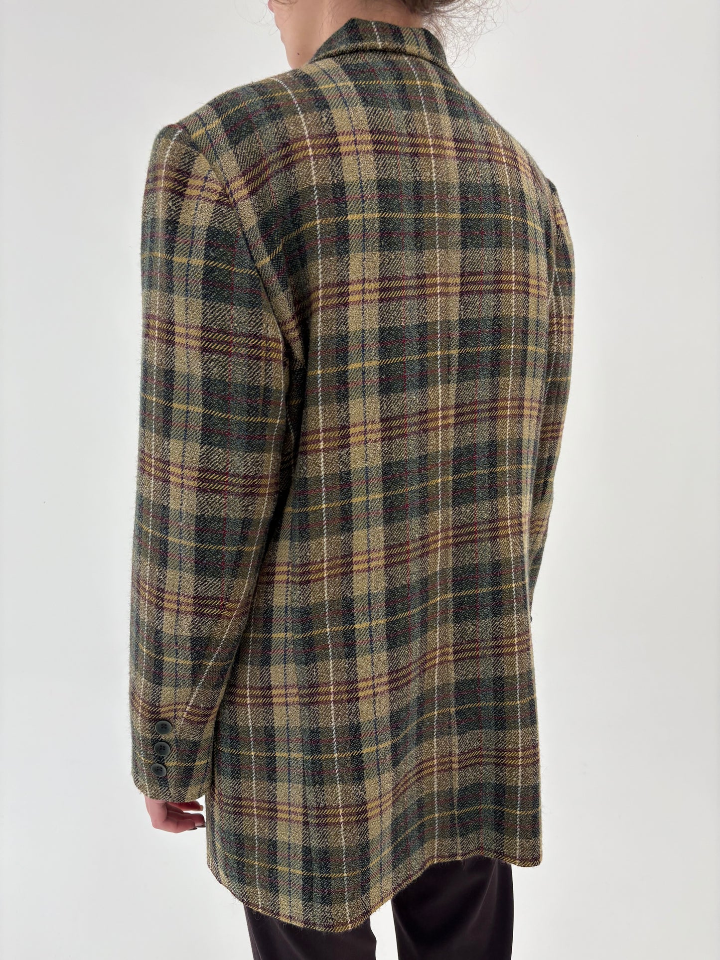 Sacou din tweed de lana în combinație superbă de culori