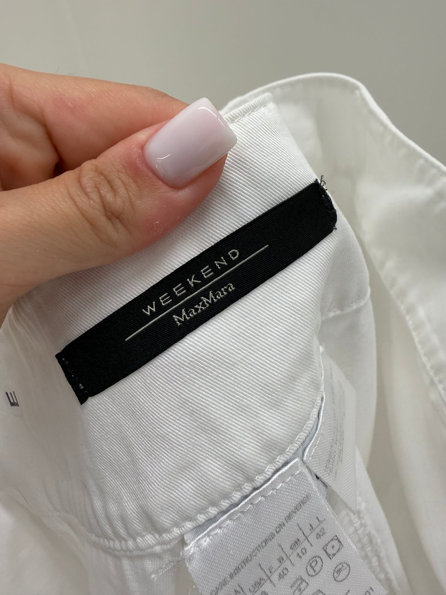Pantaloni Max Mara în croi clasic din pânză de bumbac