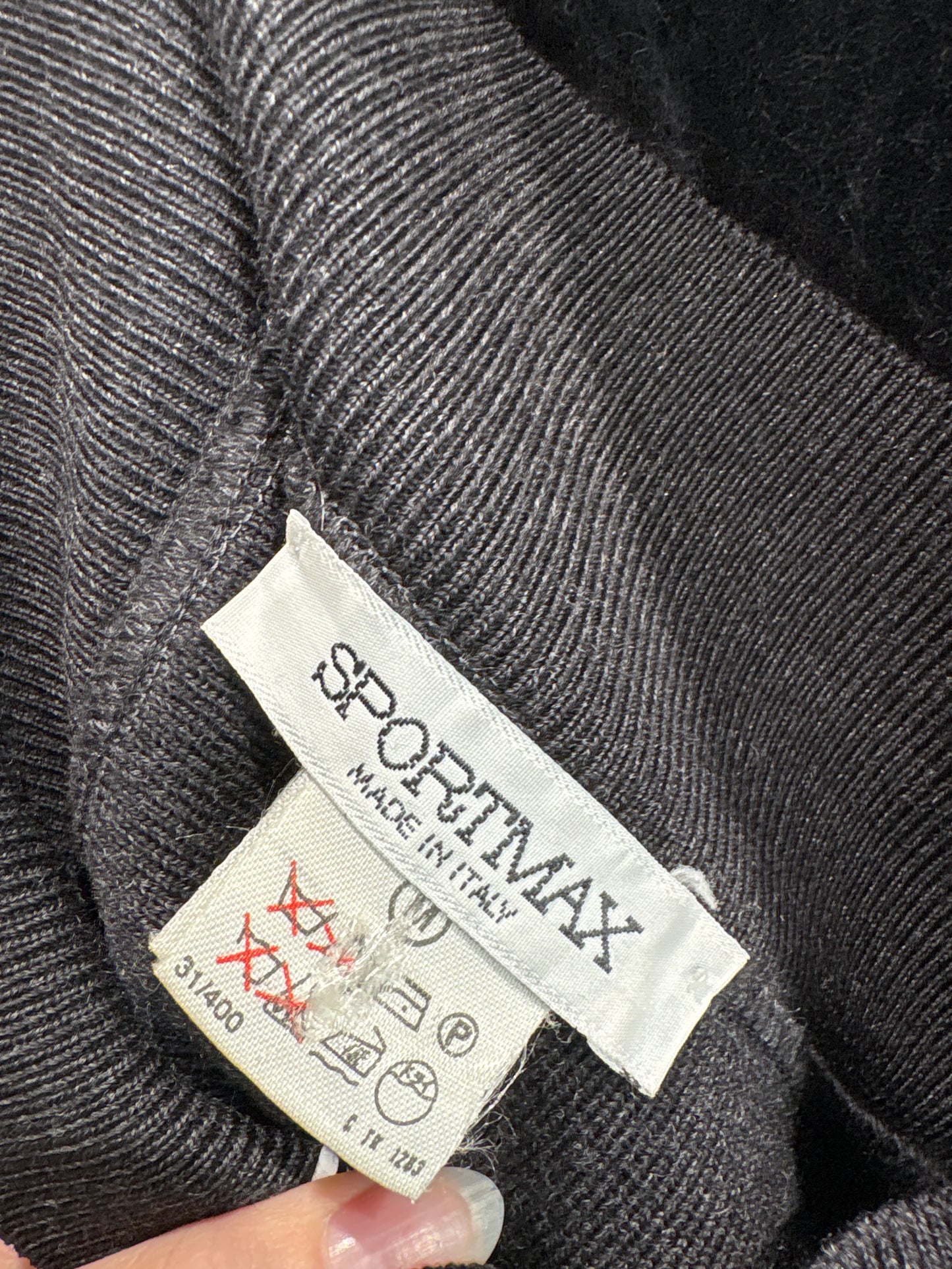 Fustă din tricot de gramaj mare Max Mara charcoal gray