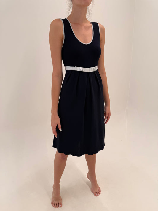 Rochie luxury Luisa Spagnoli din jerse de vară cu influențe nautice super chic