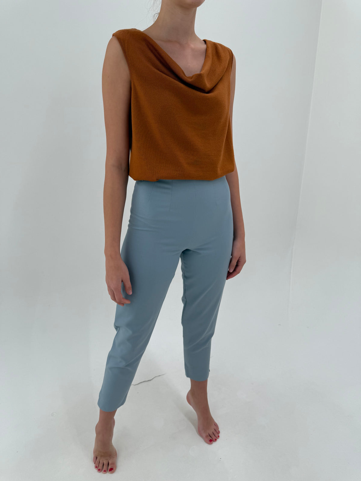 Pantaloni țigaretă Marella by Max Mara dusty baby blue