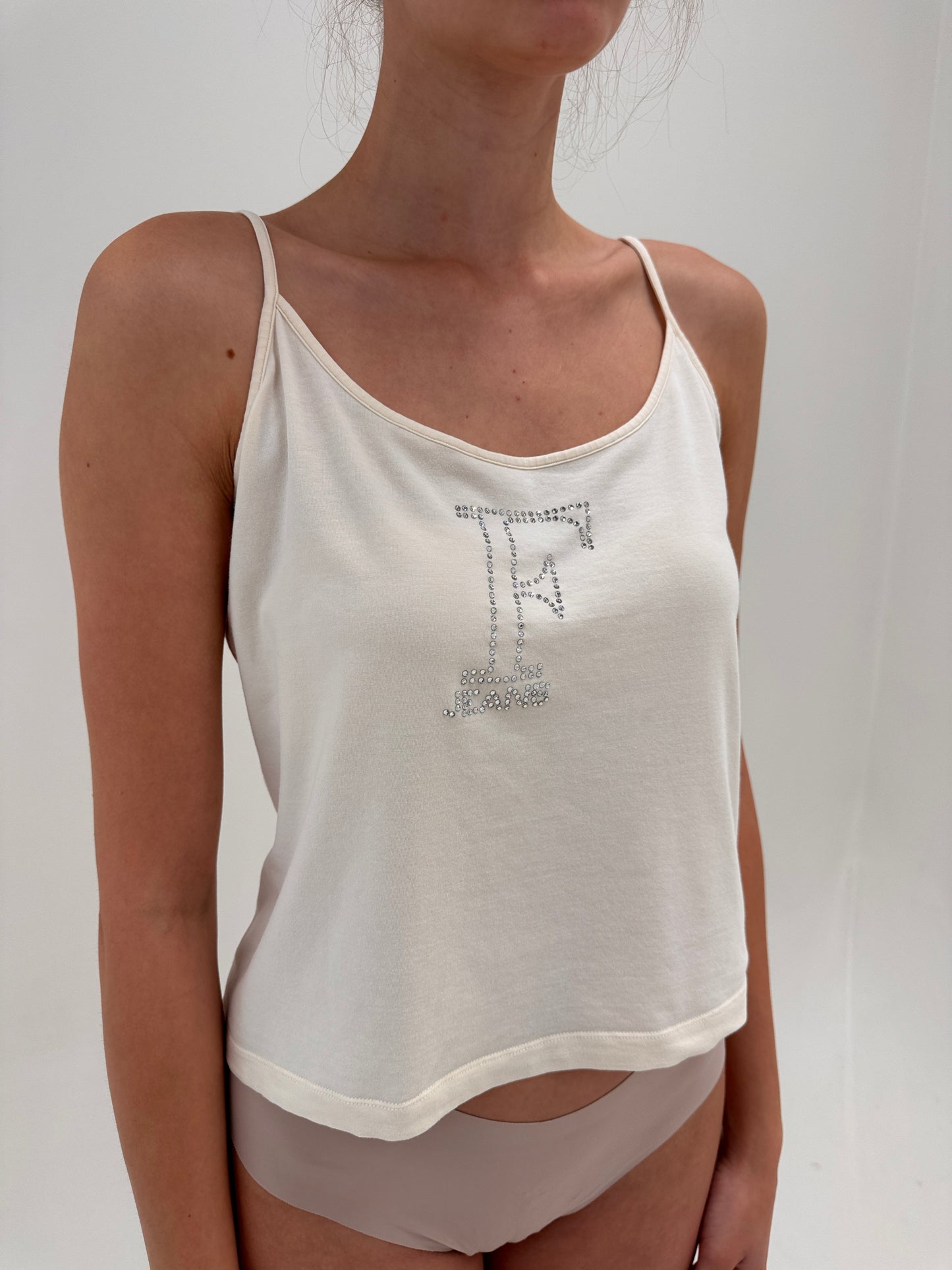 Top luxury cambrat Gianfranco Ferre din bumbac
