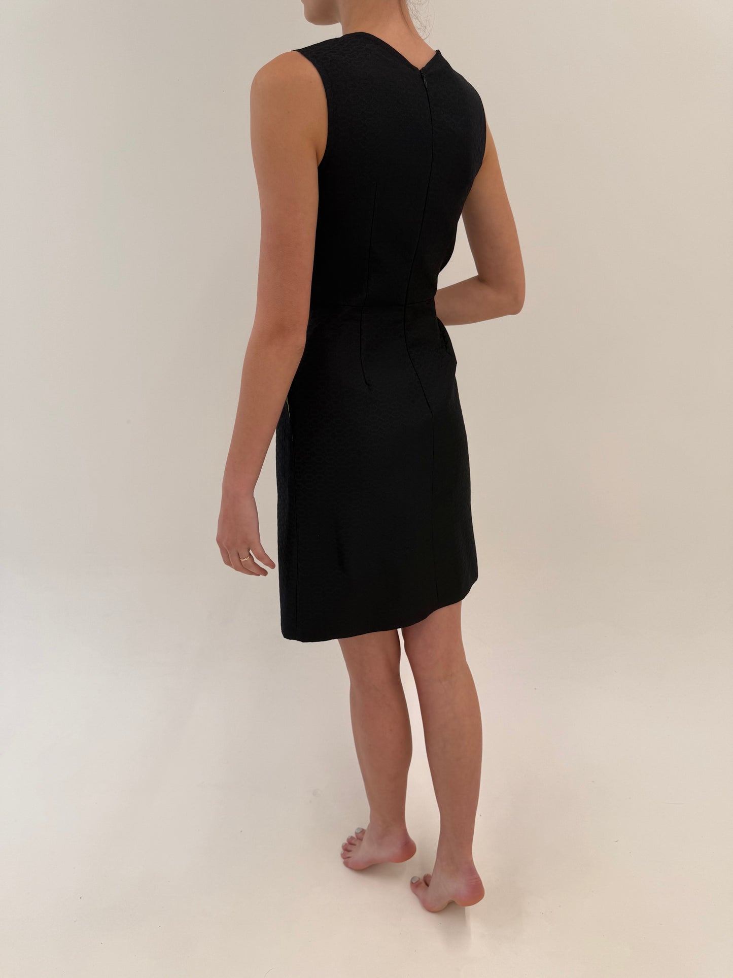 LBD luxury Emilio Pucci anii 2000 in croi minimalist din jacquard de vară